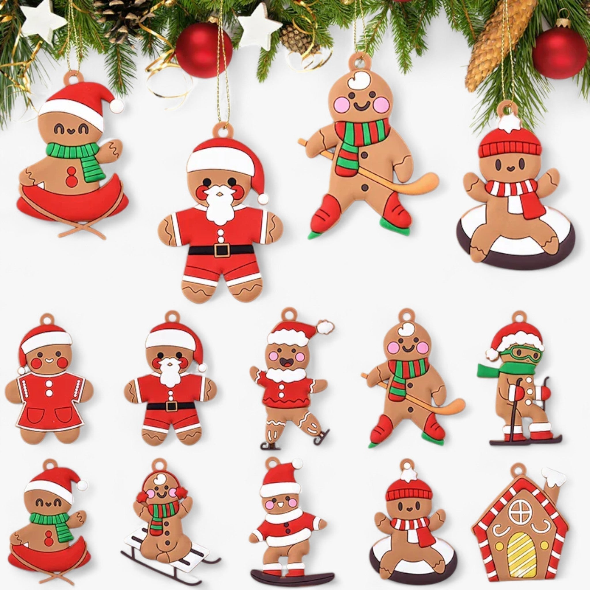 Decorazioni Albero di Natale Omino di Pan di Zenzero - - addobbi albero addobbi colorati albero decorazione Natale decorazioni decorazioni albero decorazioni festivi decorazioni natalizie decorazioni per ghirlande decorazioni stagionali grucce albero Natale natale omino ornamenti di natale pan di zenzero regali Natale zenzero - Concept Palermo
