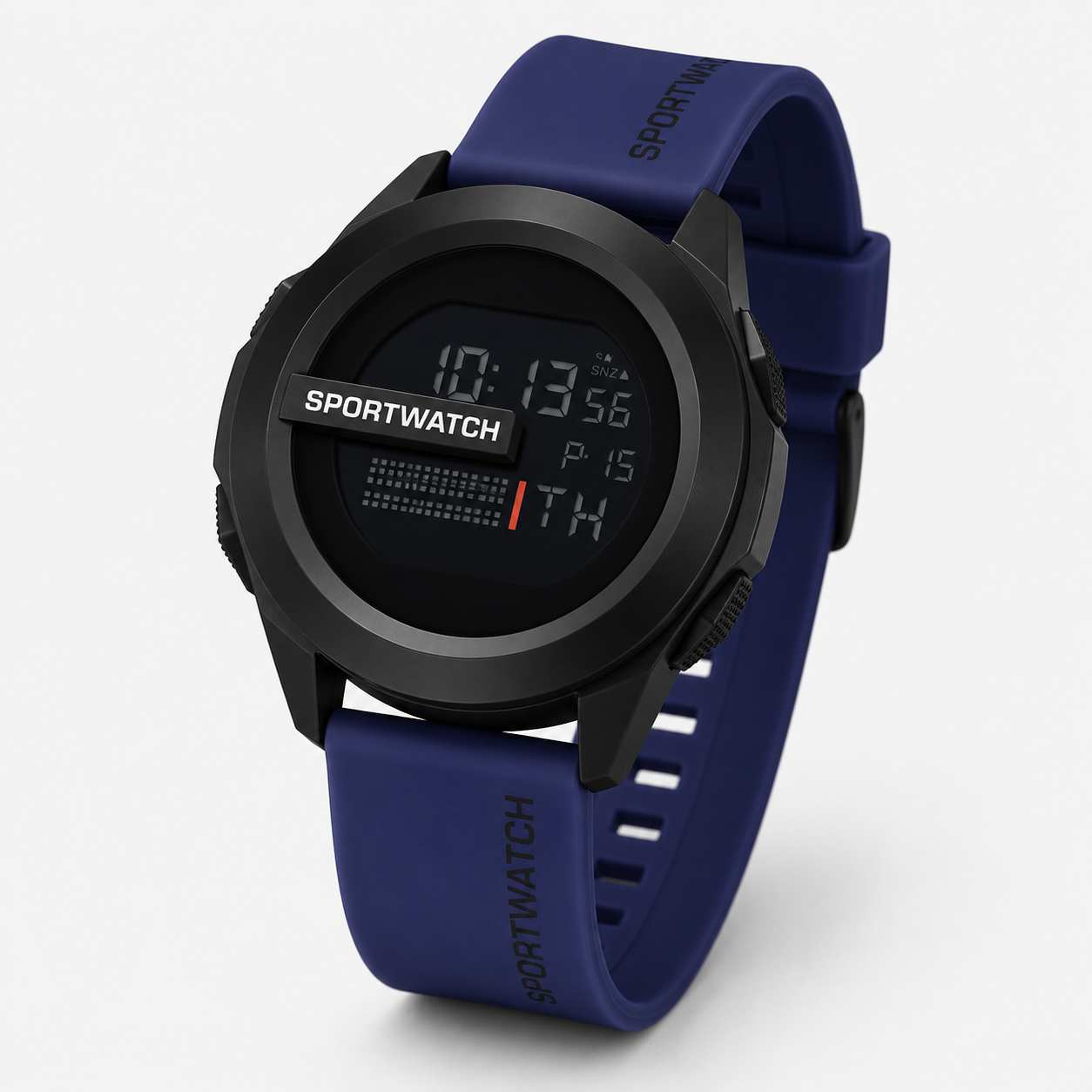 Orologio Digitale Sportivo Uomo Nero Impermeabile 5ATM, Cinturino Silicone - BluScuro - accessoires affidabile avventura digitale digitale impermeabile horloges impermeabile ogni uomo watches - Concept Palermo