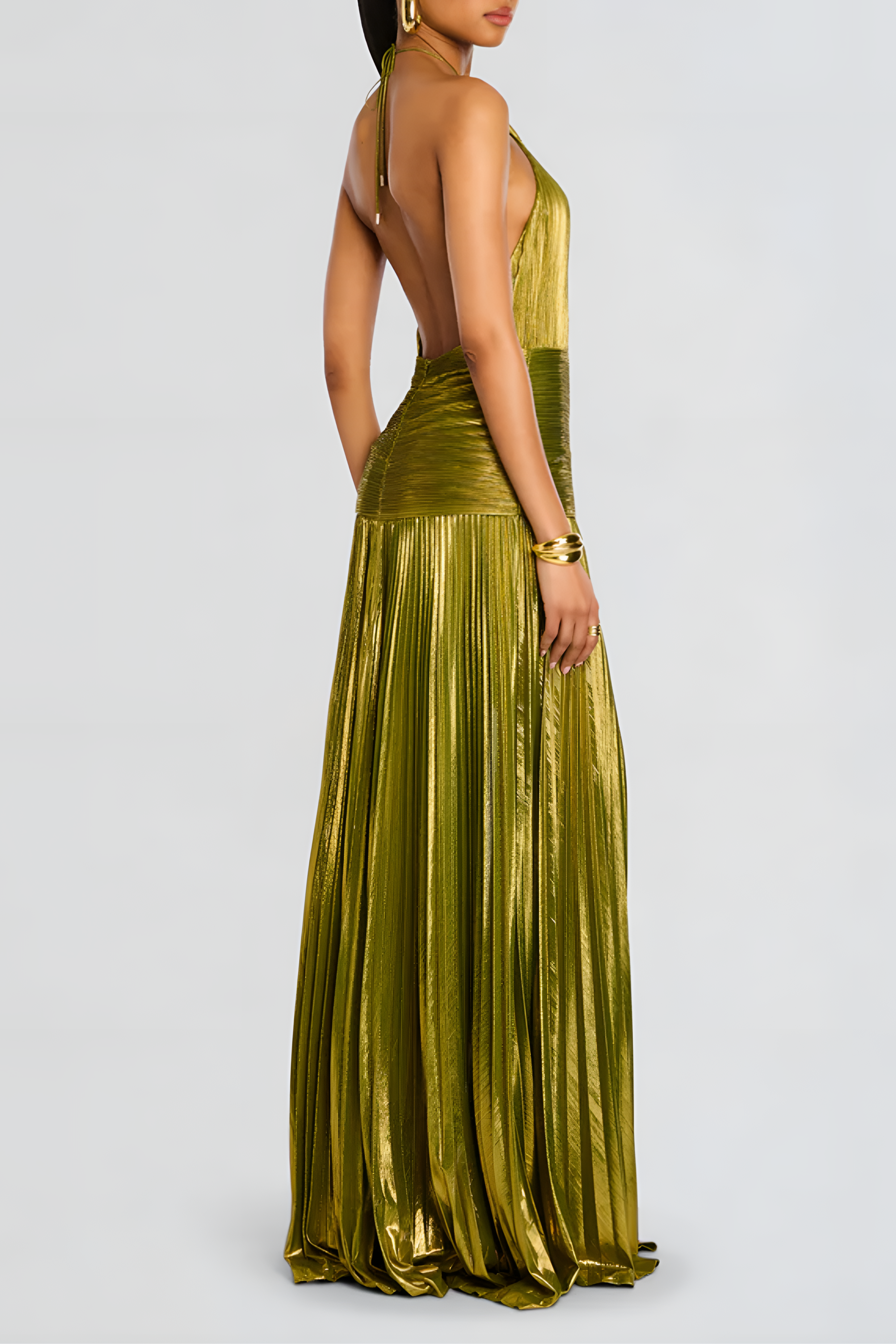 Abito Maxi Metallizzato Thalia Peridot per uno Stile Elegante e Abbagliante - - cross-from-marche-lino-16023199744349 Maxi Dresses métallisée New-google NEW202507 Party Dresses péridot robe robe métallisée style thalia XH25 YJ éblouissant - Concept Palermo