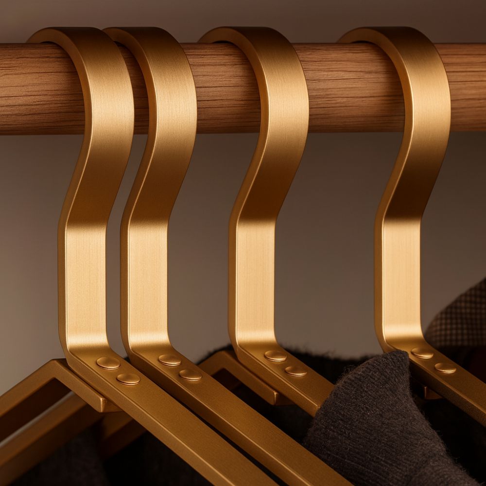 Grucce Uomo in Alluminio Slim Antiscivolo - Eleganza e Spazio - - accessori armadio antiscivolo appendiabiti uomo design slim grucce alluminio organizzazione guardaroba salvaspazio - Givera