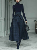 Traje de mujer a cuadros de algodón