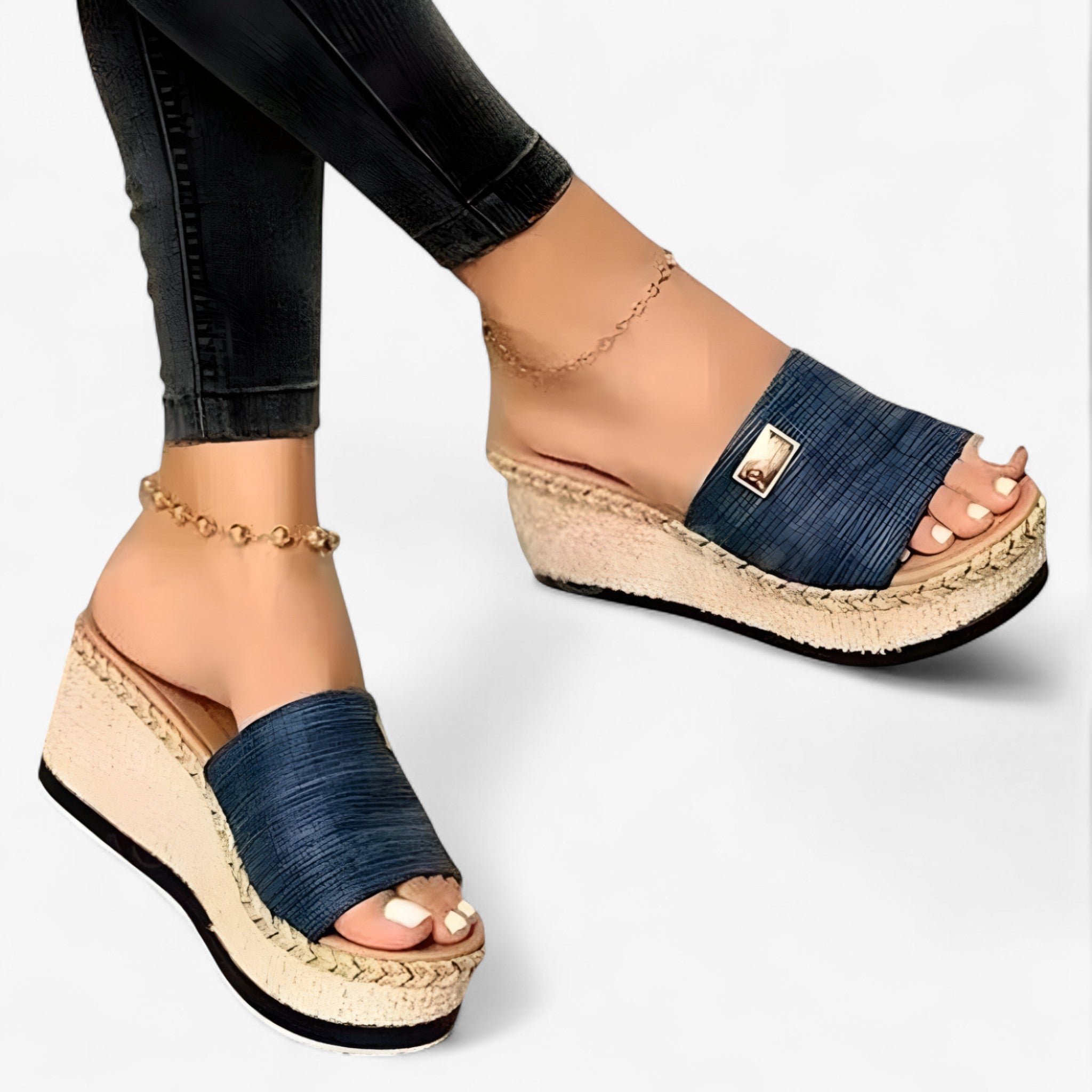 Sandali Espadrillas Donna in Tela con Zeppa Bassa Comoda – Stile Versatile Estivo