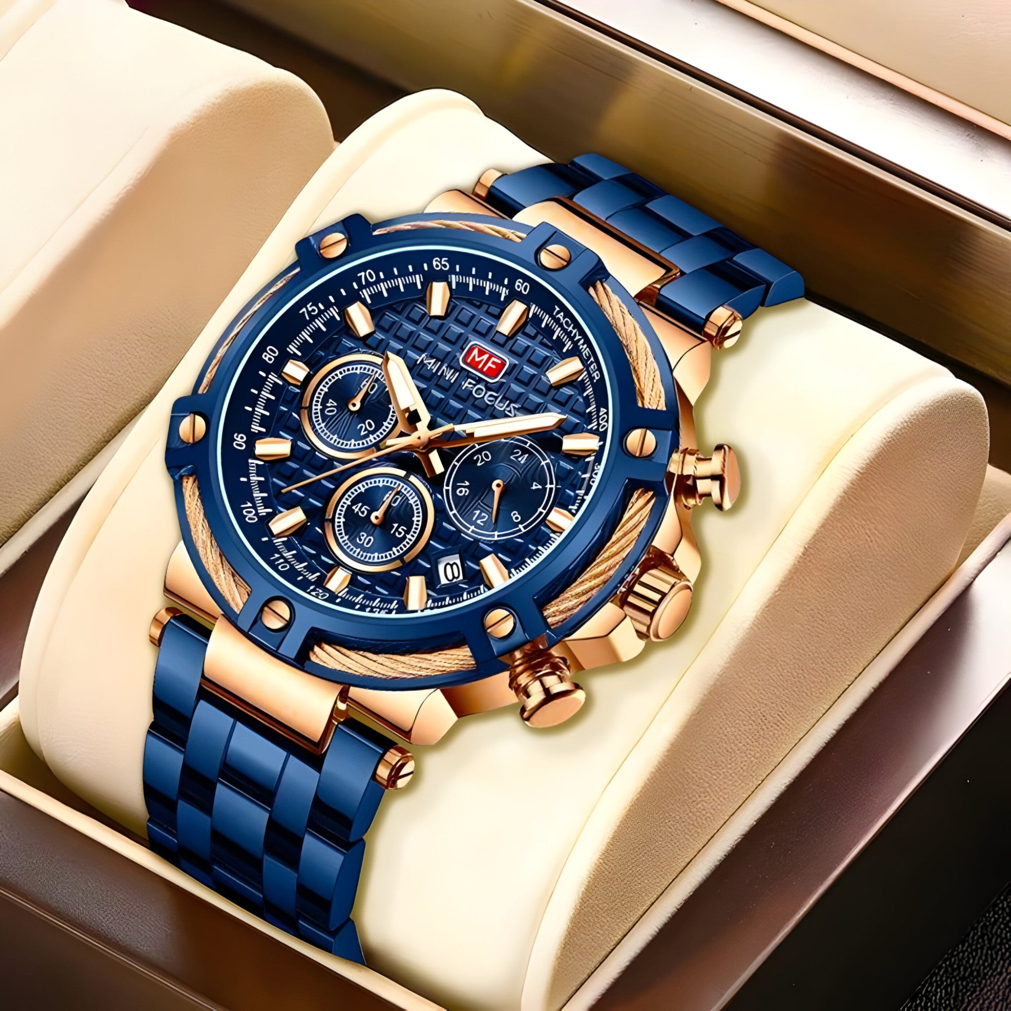 Orologio da Uomo Elegante al Quarzo con Cinturino in Pelle Nera e Cassa in Acciaio Inox - - orologio orologio uomo uomo watches WATCHES FOR MEN - Concept Palermo