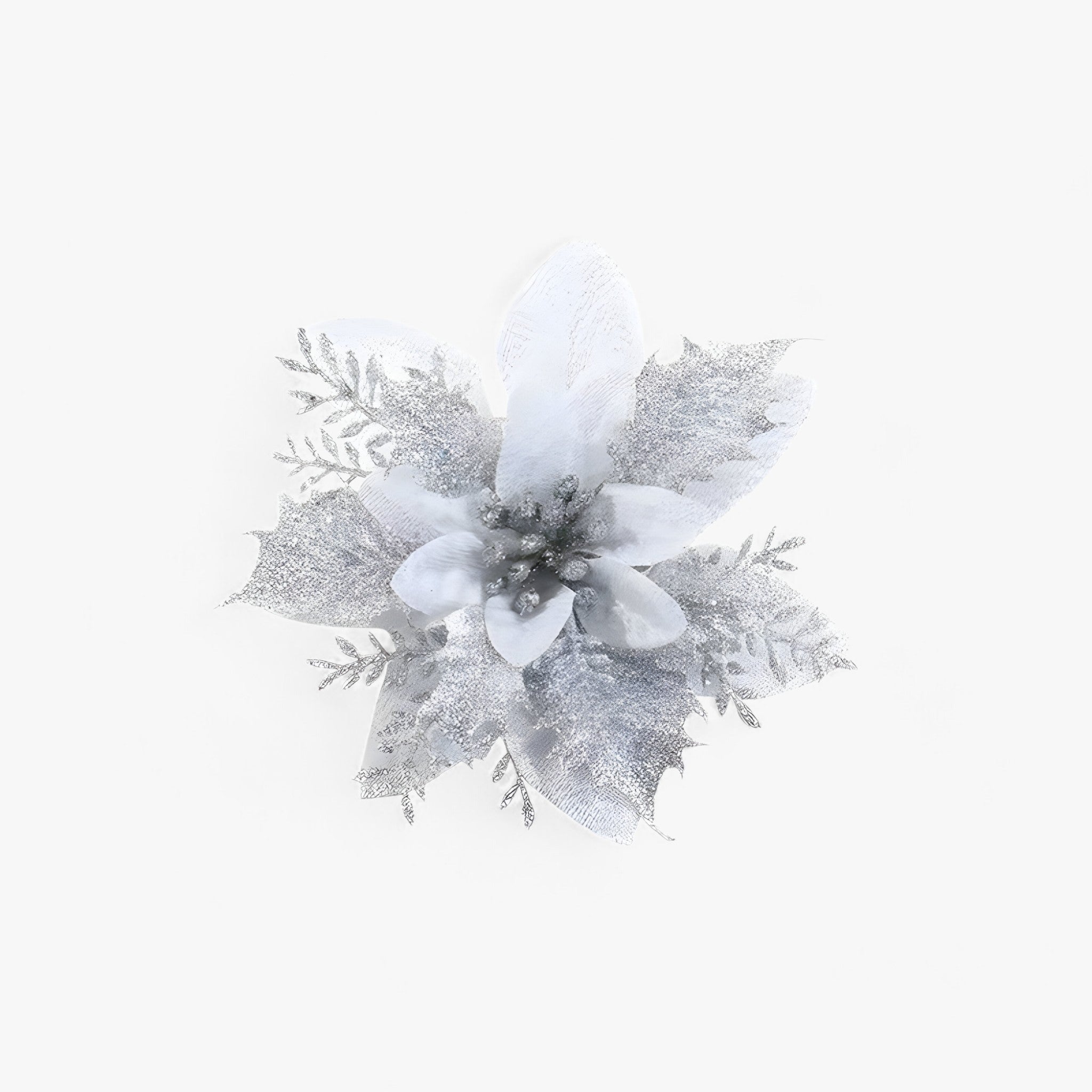 Fiori Artificiali Dorati per Decorazioni Natalizie - Color argento 10 Pezzi - accessori natalizi artificiali decorazioni decorazioni dorate decorazioni natalizie decorazioni stagionali dorati eleganza Natale fiori fiori artificiali fiori di Natale fiori dorati fiori per alberi di Natale ghirlande natalizie natalizie tavola festiva - Concept Palermo
