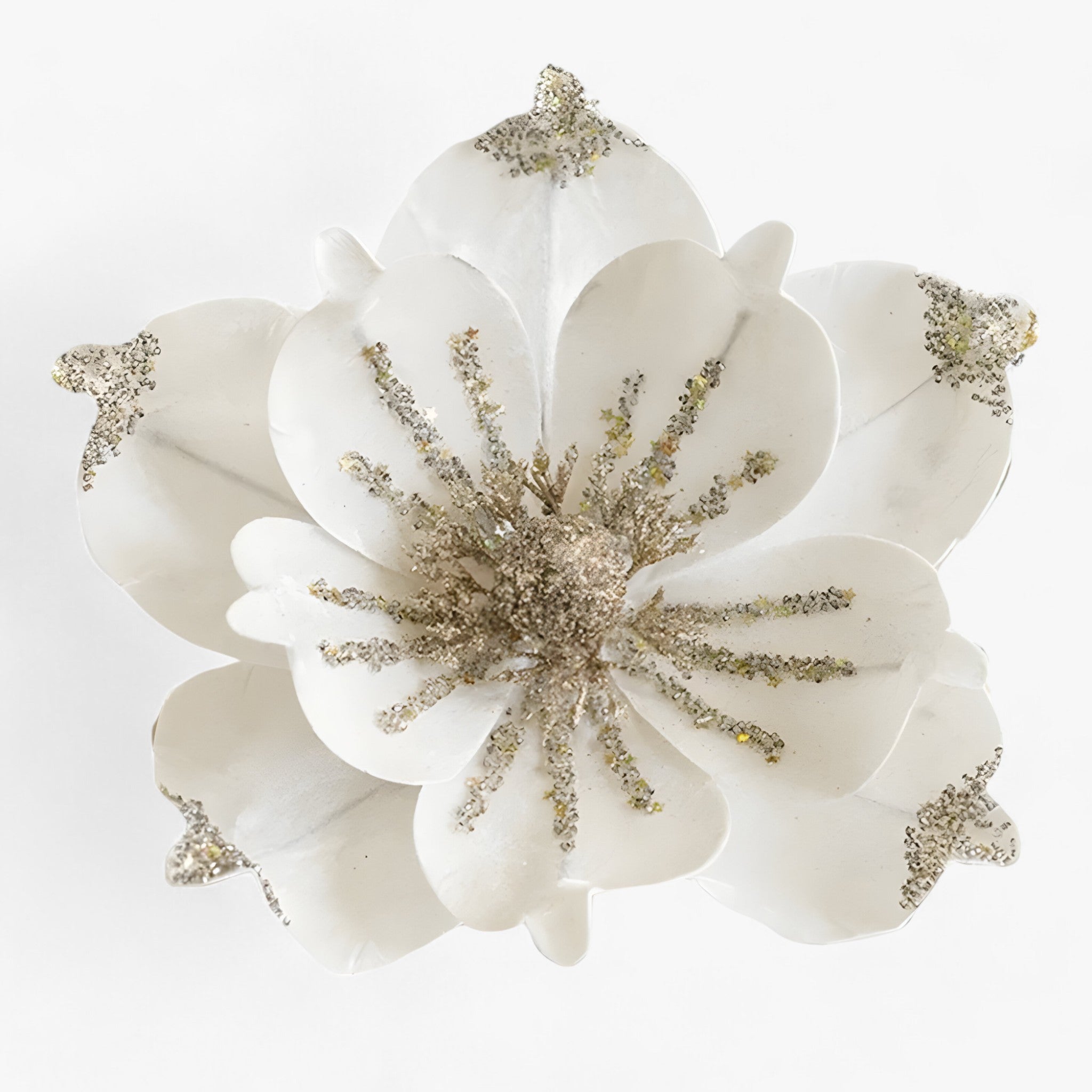 Fiori Artificiali Natalizi Rossi per Decorazioni Casa e Ufficio, Set da 12 Pezzi - Bianco 8 PCS - accessori natalizi artificiali decorazioni decorazioni di Capodanno decorazioni festive decorazioni natalizie decorazioni stagionali fiori fiori artificiali fiori di Natale natalizie ornamenti per l'albero uomo - Concept Palermo