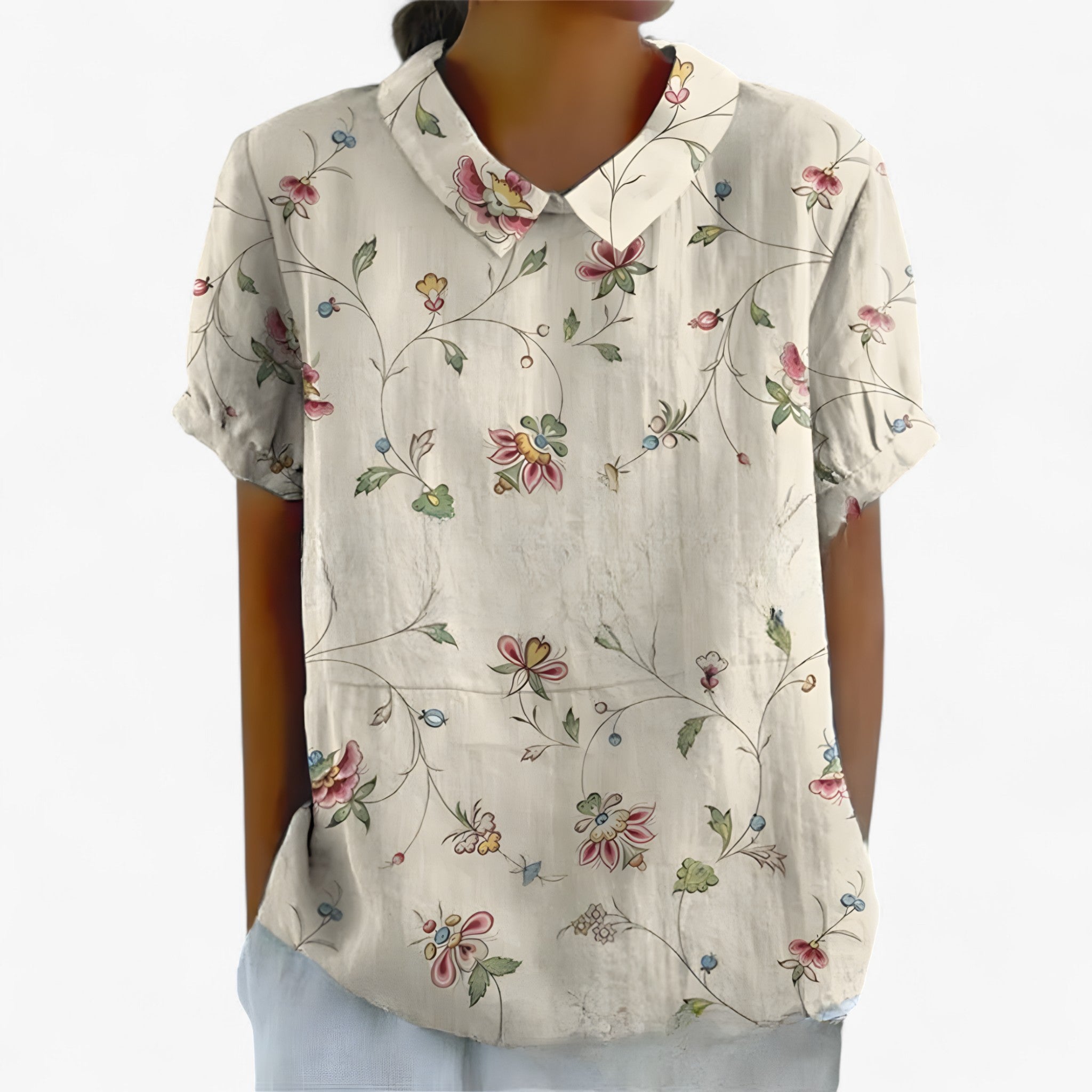 Camicia Stampata Elegante da Donna in Viscosa con Motivo Floreale - Stampa floreale 5 - camicia camicia stampata stampata women's top clothes - Concept Palermo
