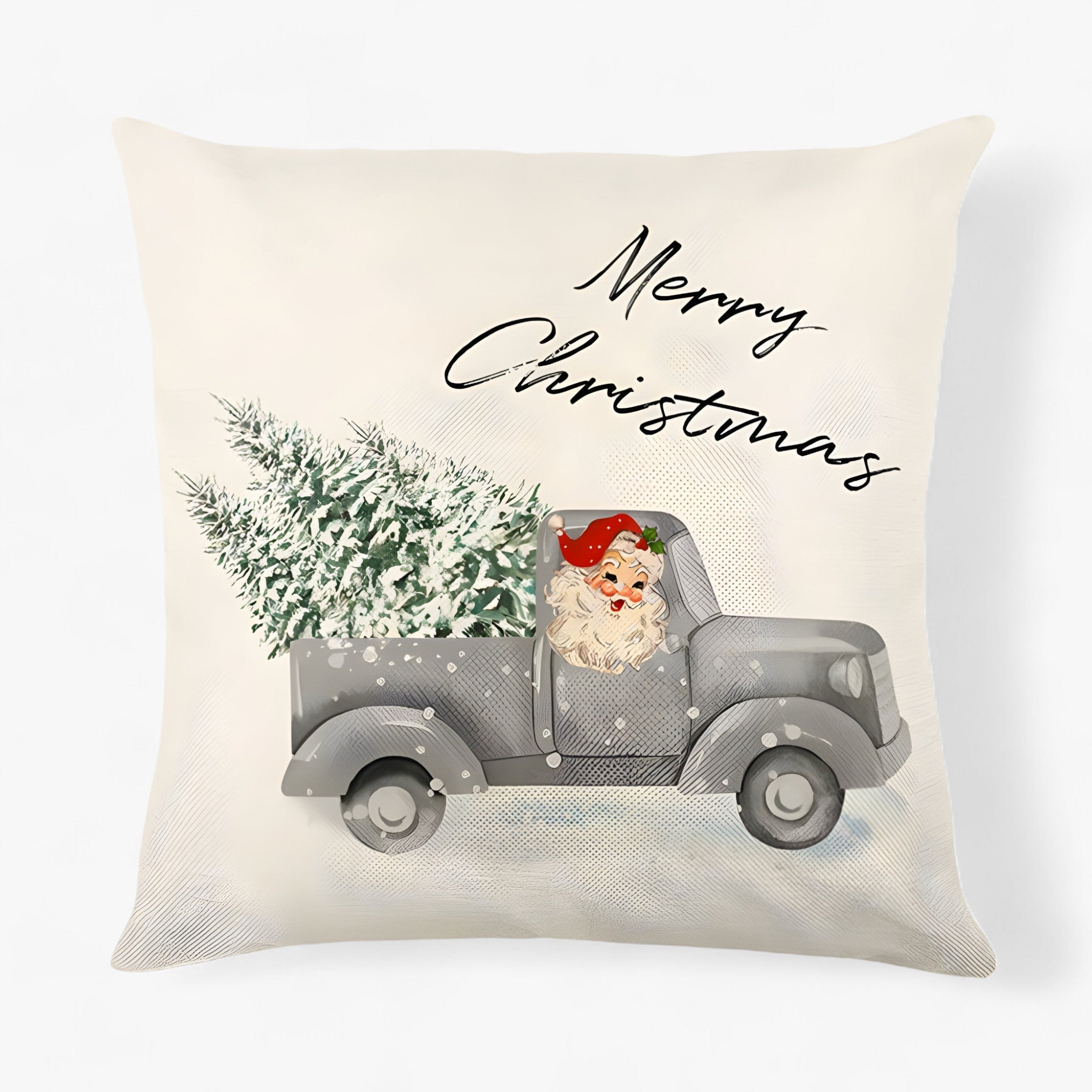 Fodera per Cuscino Natalizia in Lino - - accessori casa cuscino cuscino decorativo cuscino elegante decorazione festiva decorazione interna design festivo festività natalizie fodera fodera cuscino fodere per cuscini home decor lino lino natalizio natalizia - Concept Palermo