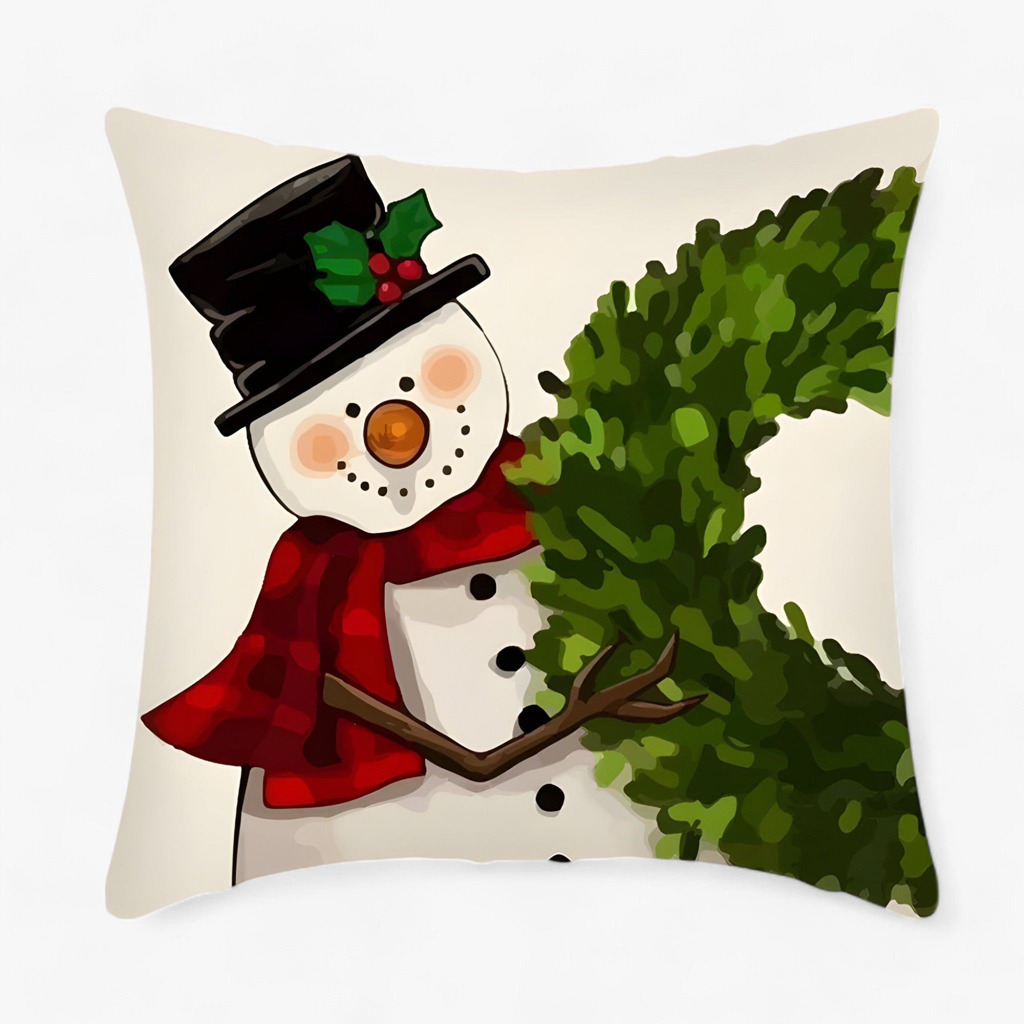 Fodera per Cuscino Natalizia in Lino - - accessori casa cuscino cuscino decorativo cuscino elegante decorazione festiva decorazione interna design festivo festività natalizie fodera fodera cuscino fodere per cuscini home decor lino lino natalizio natalizia - Concept Palermo