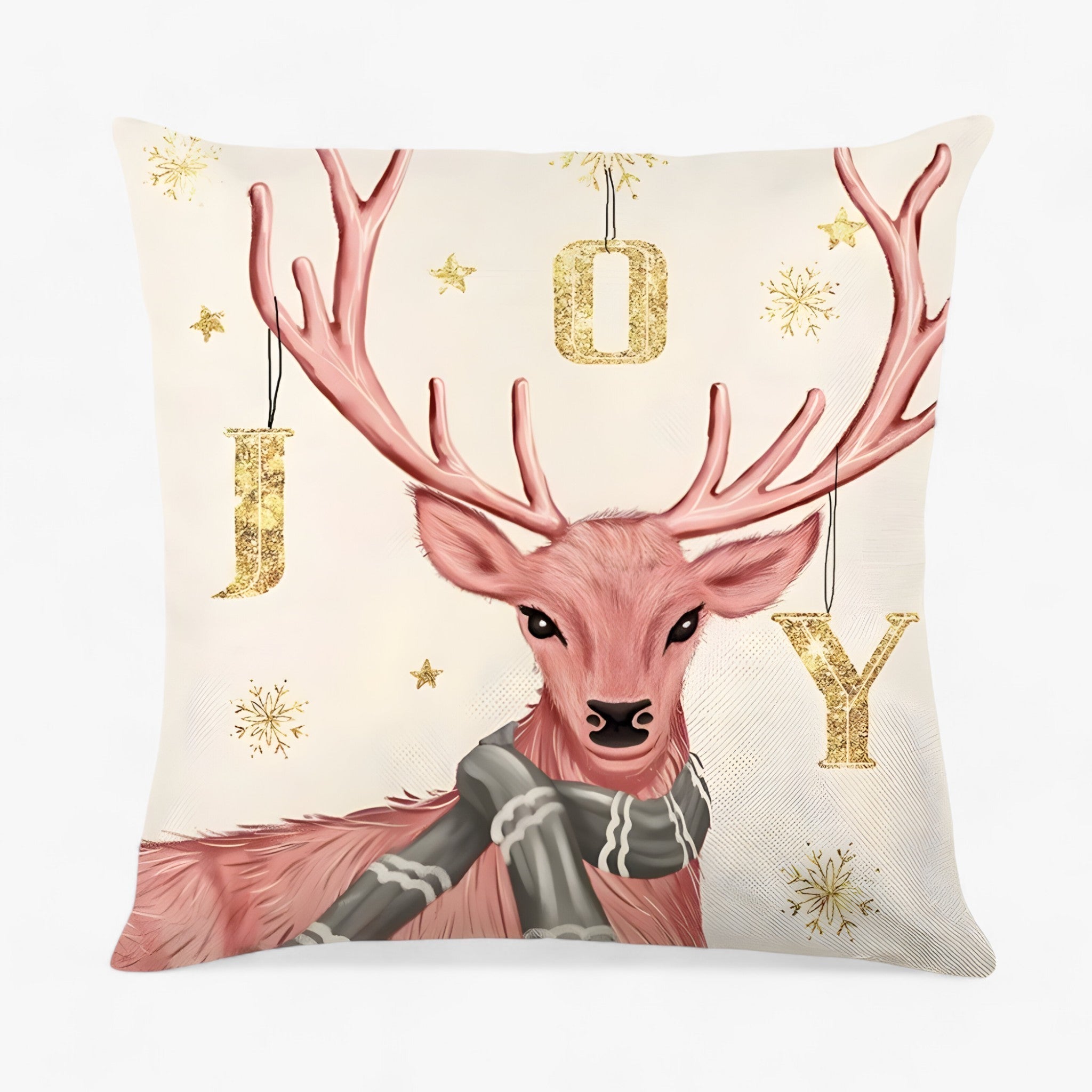 Fodera per Cuscino Natalizia in Lino - - accessori casa cuscino cuscino decorativo cuscino elegante decorazione festiva decorazione interna design festivo festività natalizie fodera fodera cuscino fodere per cuscini home decor lino lino natalizio natalizia - Concept Palermo
