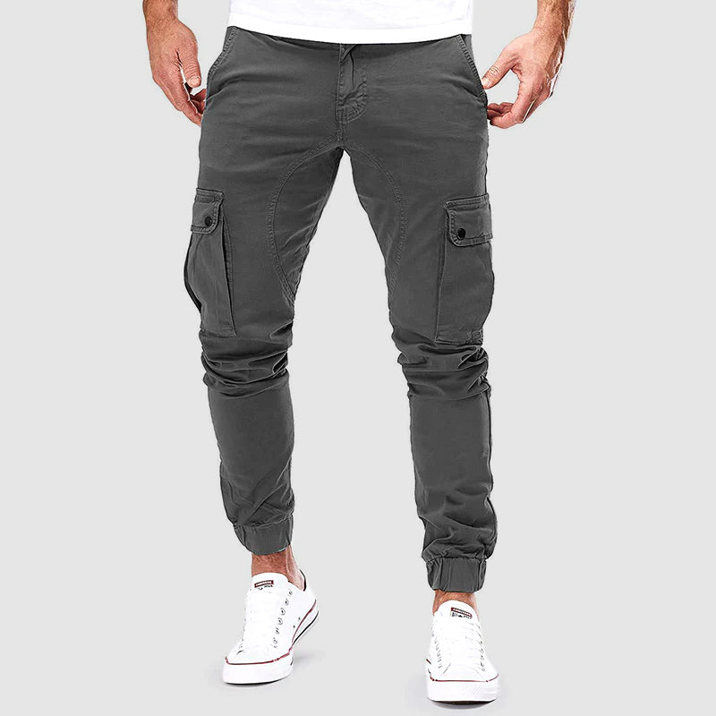 Pantaloni cargo slim da uomo - Trendy e pratici Cotone - Grigio - cargo cotone Heren Hosen MÄNNER pantaloni pantaloni cargo pants pratici slim trendy - Concept Palermo