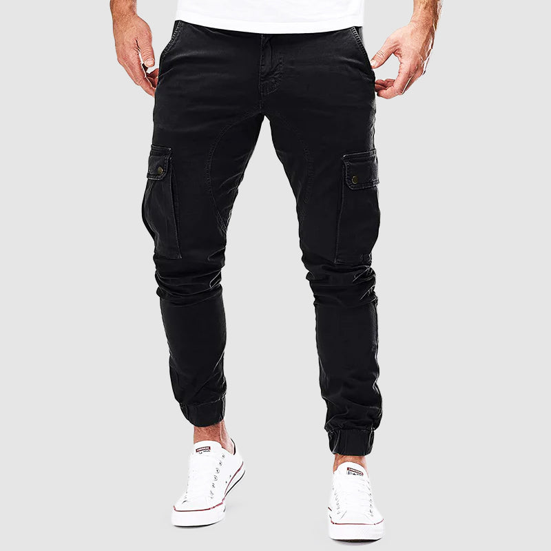Pantaloni cargo slim da uomo - Trendy e pratici Cotone - Nero - cargo cotone Heren Hosen MÄNNER pantaloni pantaloni cargo pants pratici slim trendy - Concept Palermo