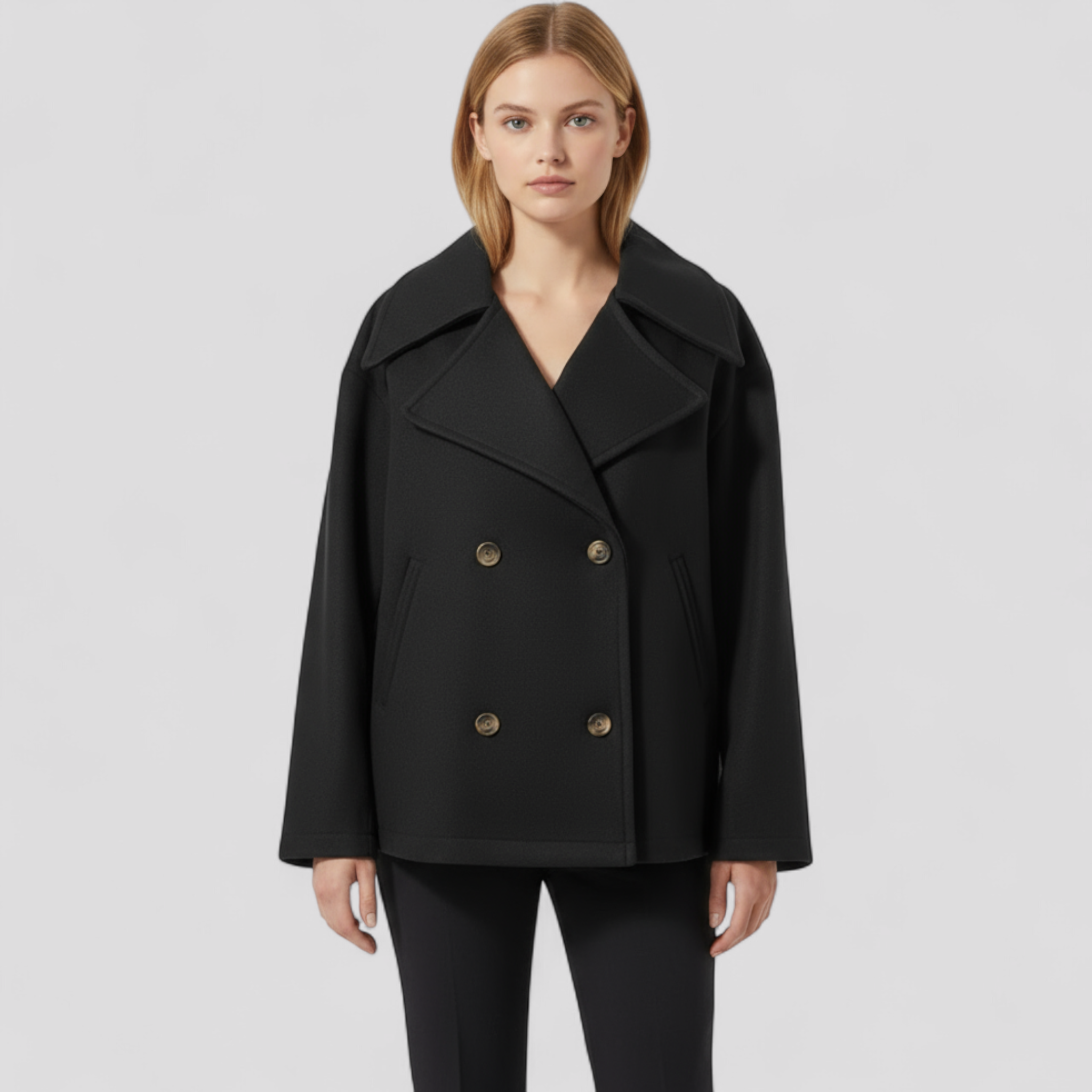 Giacca Corta di Lana Donna Elegante Calda Invernale - Vari Colori e Taglie - - calore corta donna giacca giacca lana lana shop now trendy fashion women's coats & jackets - Concept Palermo