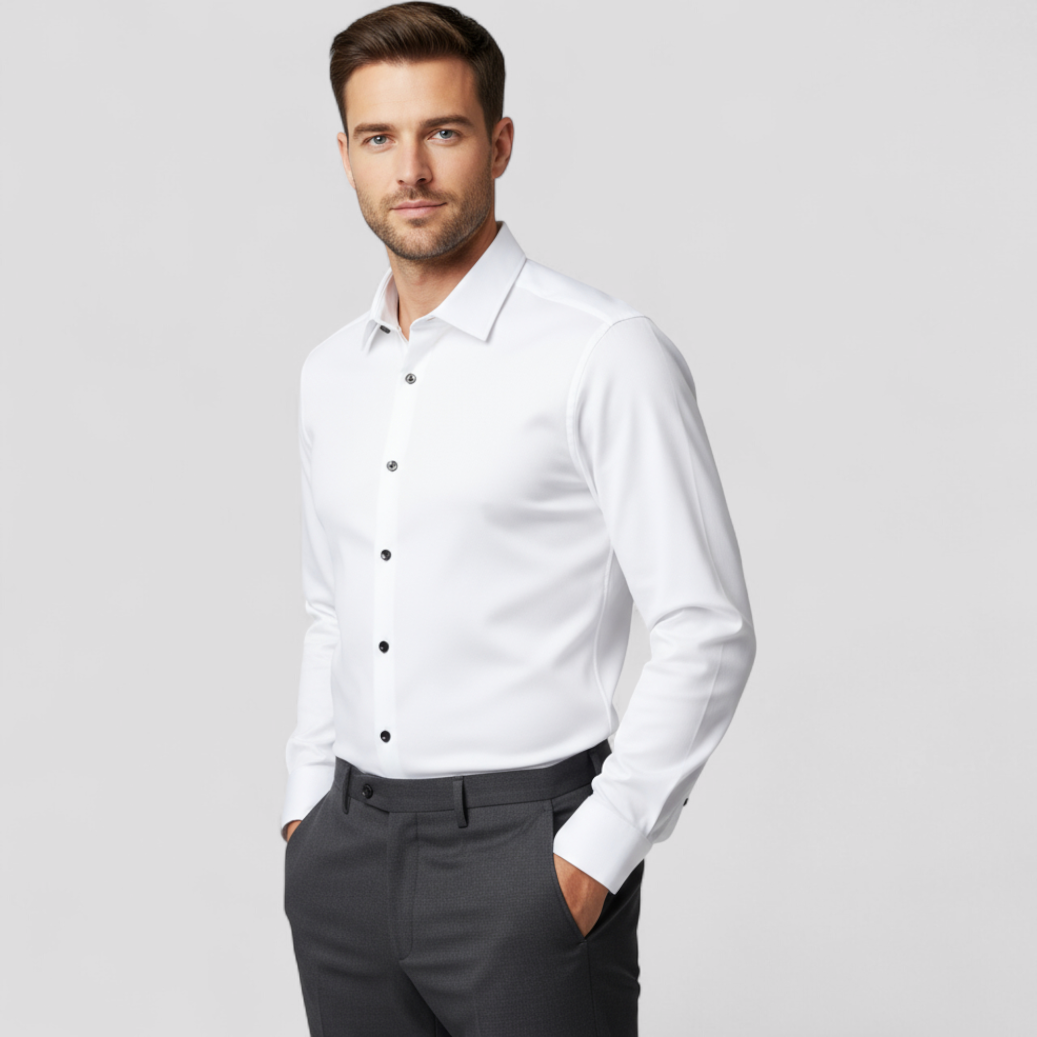 Camicia da ufficio flessibile: linee pulite con flessibilità integrata Uomo - - 10/6/2024 camicia camicia ufficio clothing flessibile flessibilità integrata linee men's top clothes pulite tshirts - Concept Palermo