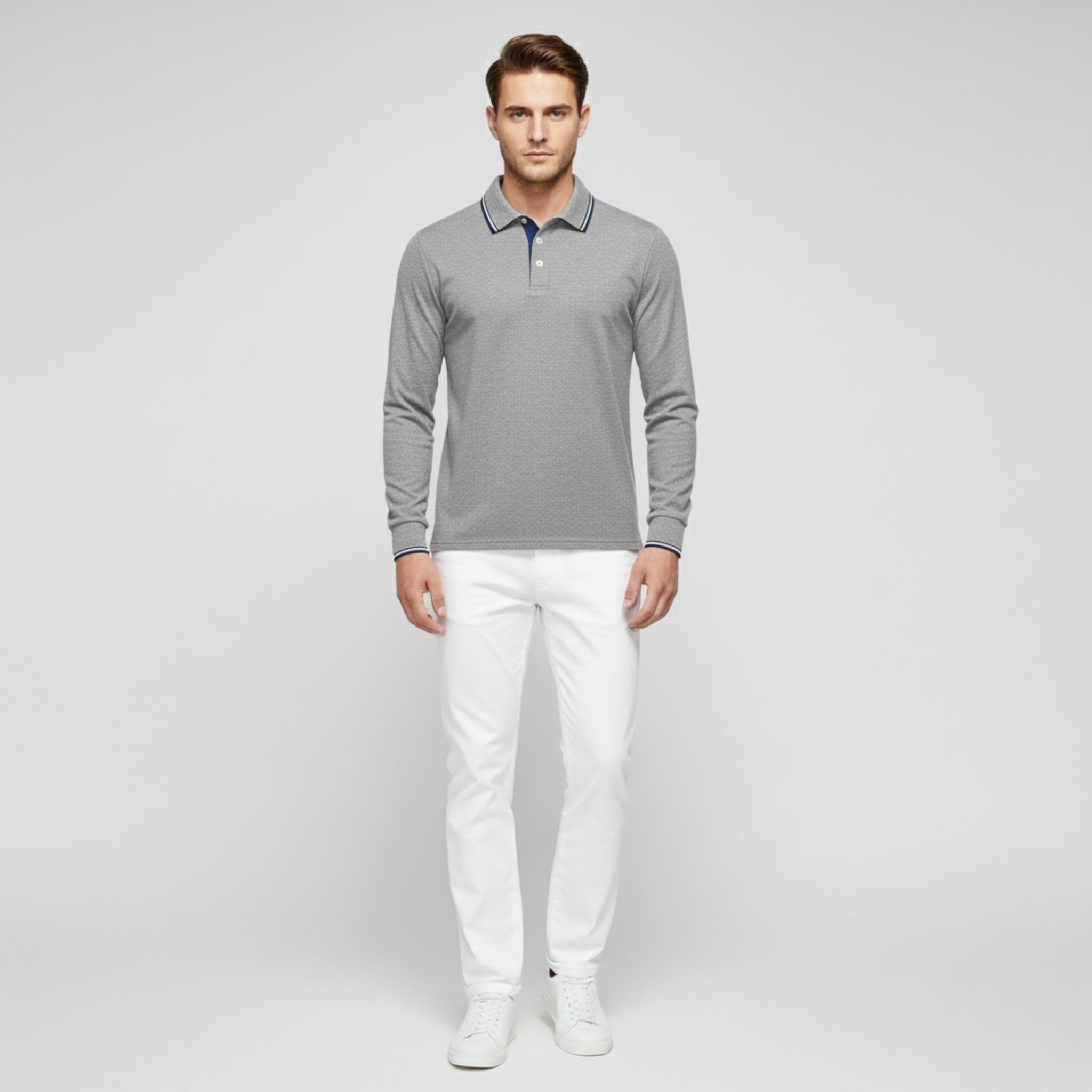 Polo da Uomo con Colletto Cotone - - Clothes clothes men Clothing colletto cotone men's top clothes polo polo uomo Sweater sweater men sweaters uomo - Concept Palermo