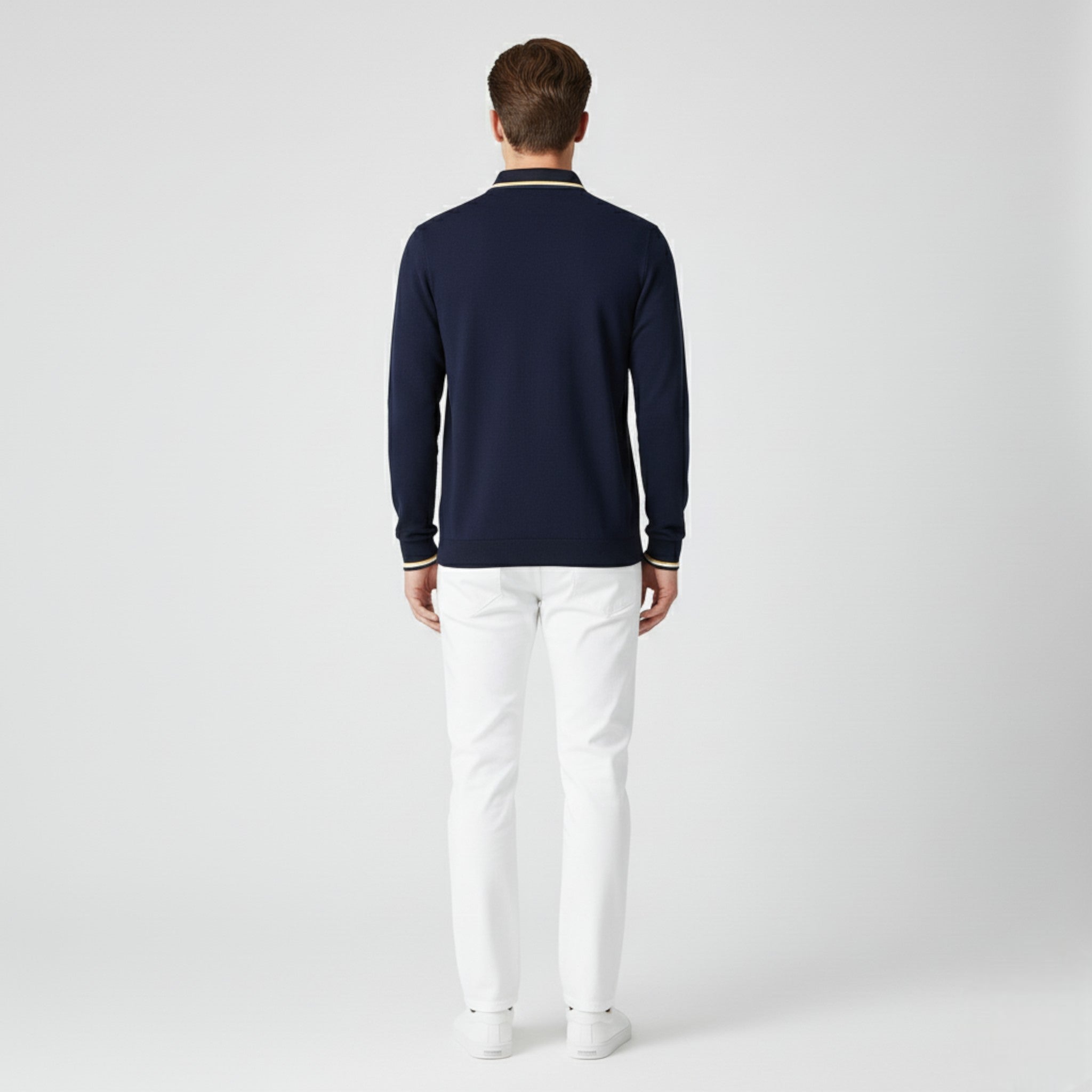 Maglietta Polo da Uomo a Maniche Lunghe - - lunghe maglietta maglietta polo maniche men's sweater polo uomo - Concept Palermo