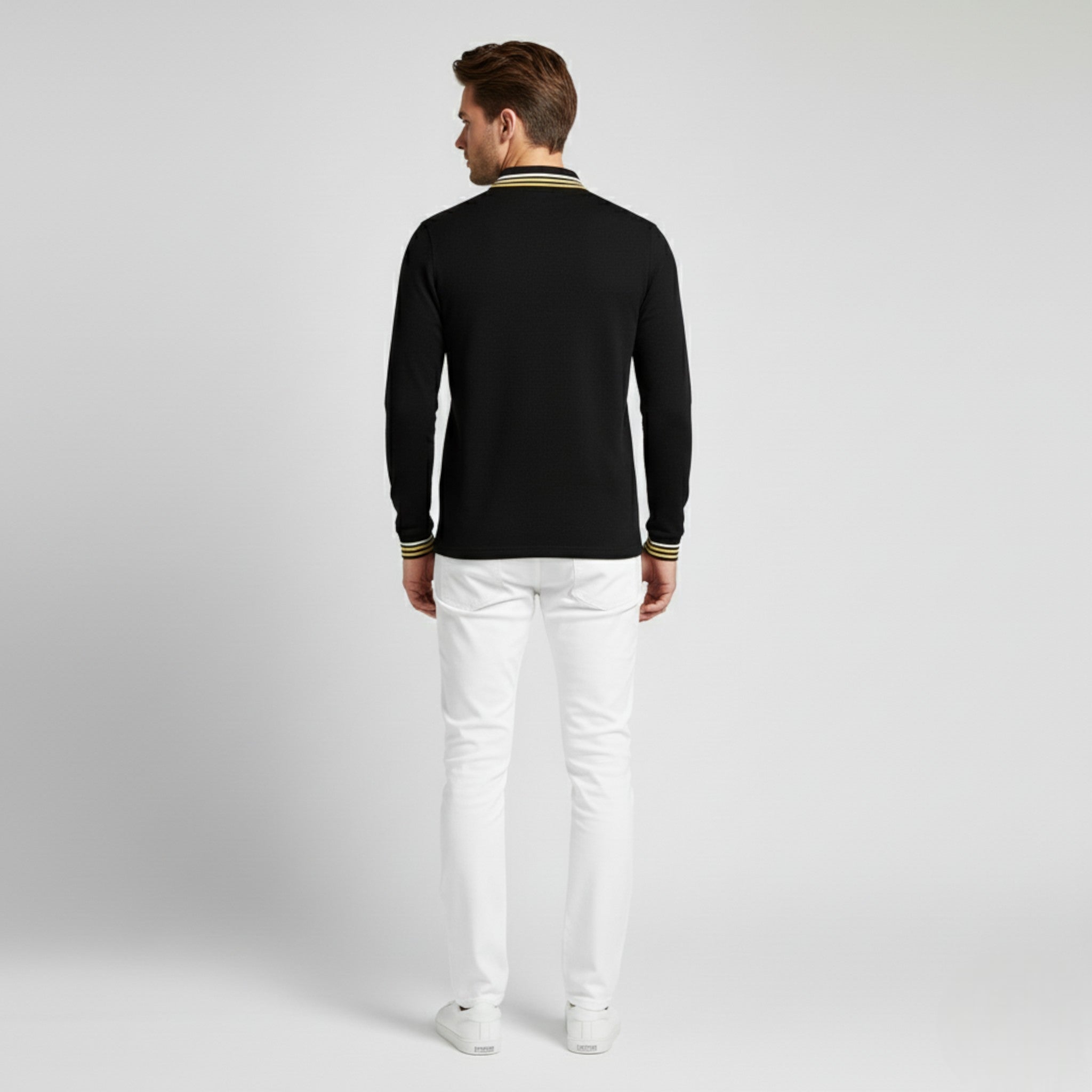 Maglietta Polo da Uomo a Maniche Lunghe - - lunghe maglietta maglietta polo maniche men's sweater polo uomo - Concept Palermo