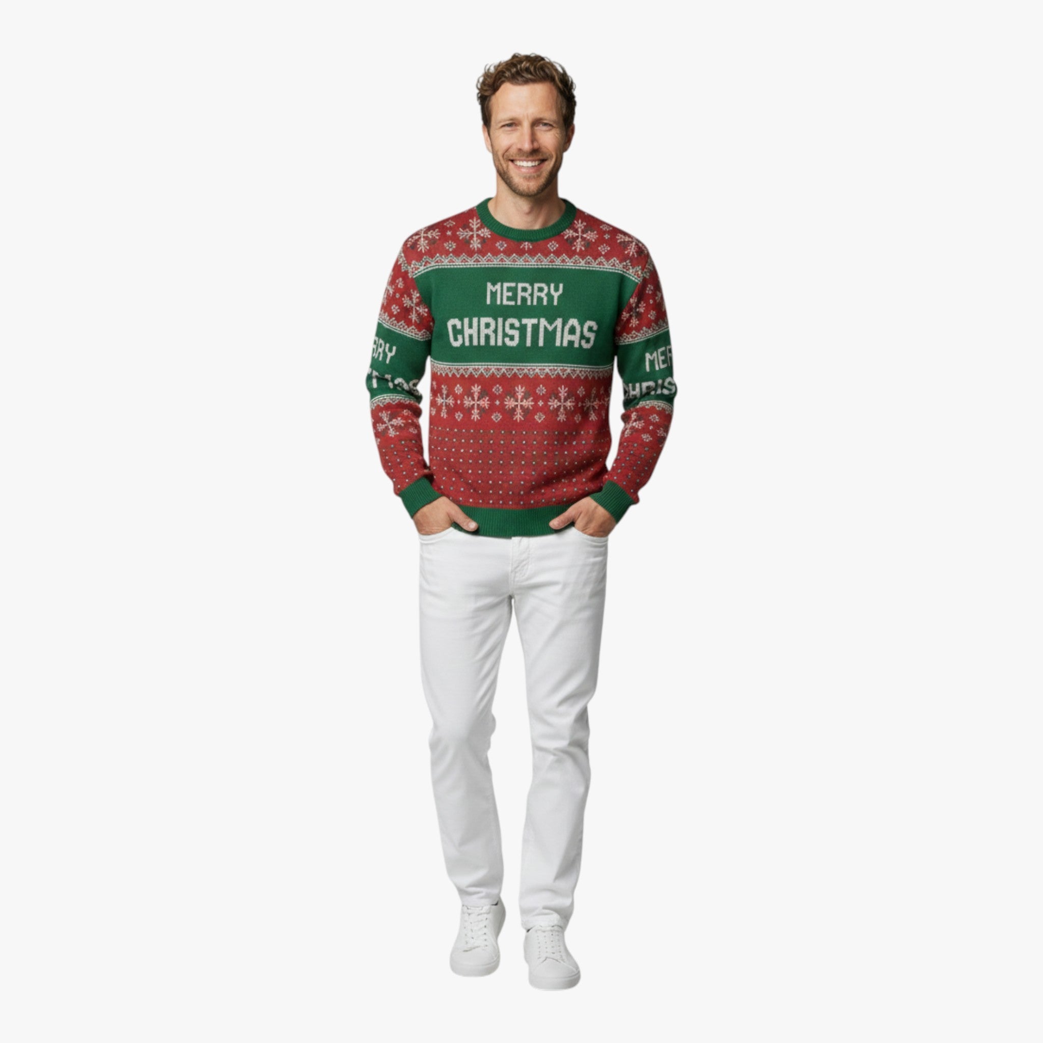 Maglione Casual Unisex con Fiocchi di Neve Charmant per uno Stile Accogliente - - 3D-print accogliente casual charmant feestdagen fiocchi kersttrui maglione maglione casual mode neve o-hals sneeuwvlokpatroon stile sweater unisex winterkleding - Concept Palermo