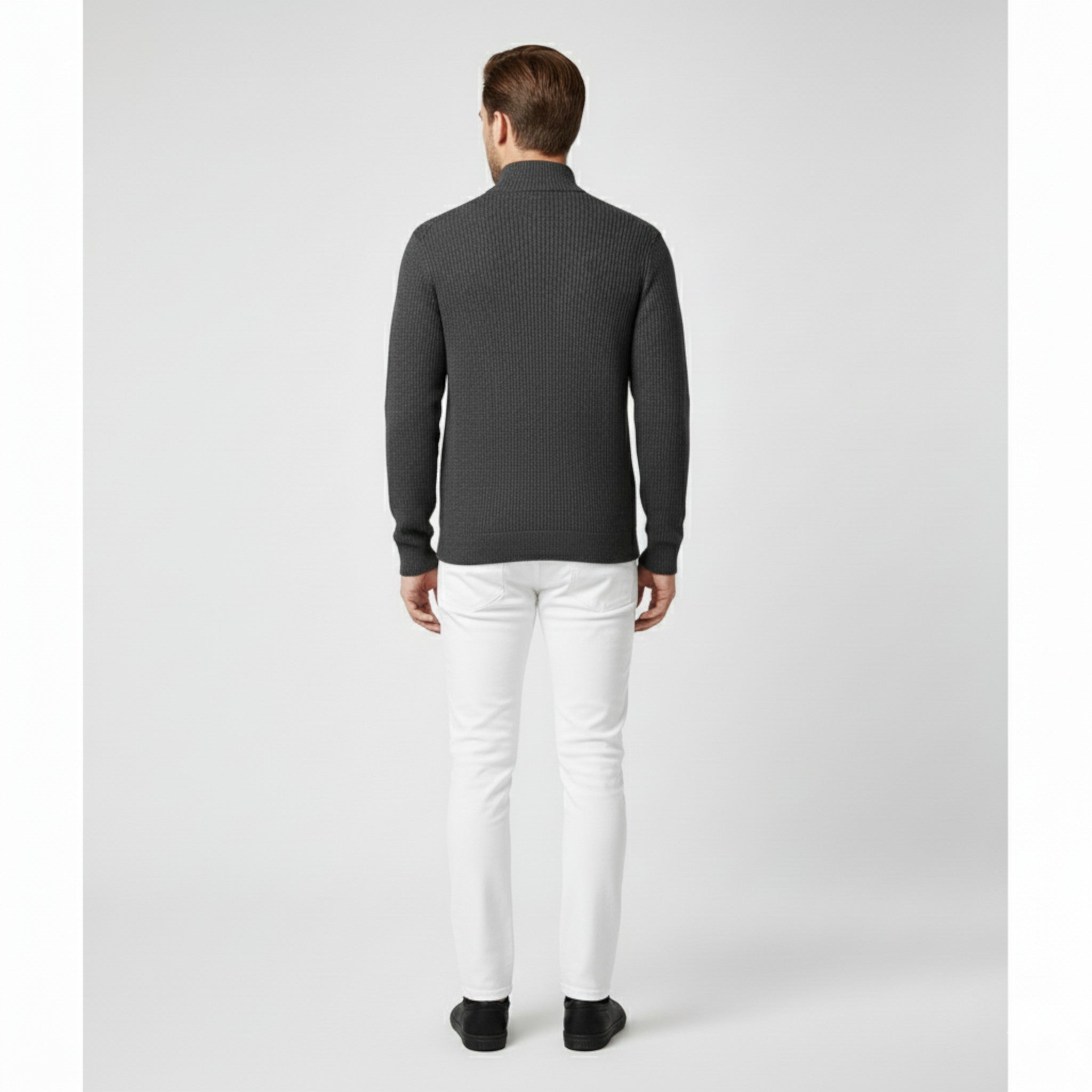 Maglione da Uomo con Mezza Zip Cotone - - Clothes clothes men Clothing cotone maglione maglione uomo men's top clothes mezza Sweater sweater men sweaters uomo - Concept Palermo