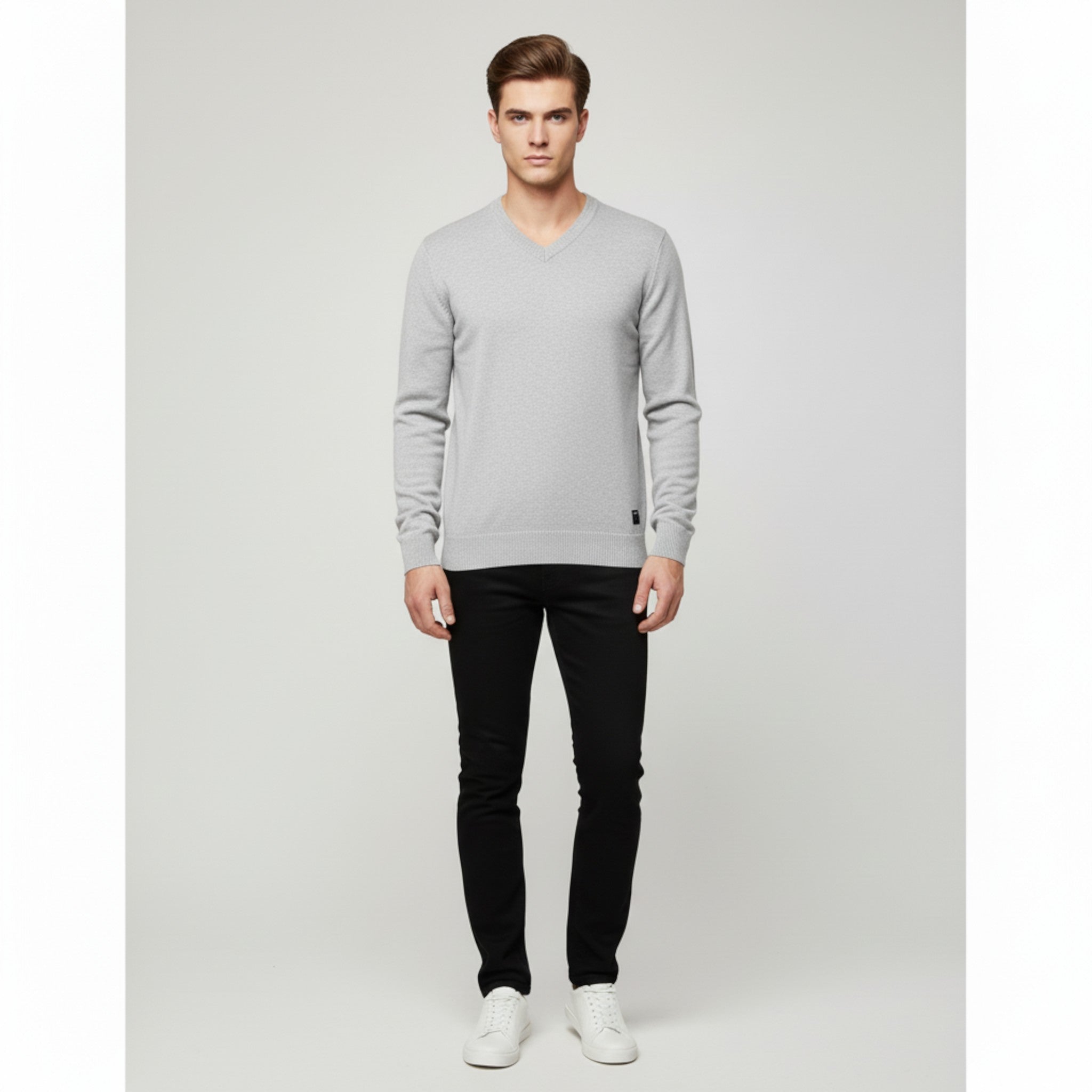 Maglione da Uomo con Scollo a V Cotone - - cotone maglione maglione uomo scollo Sweater uomo - Concept Palermo