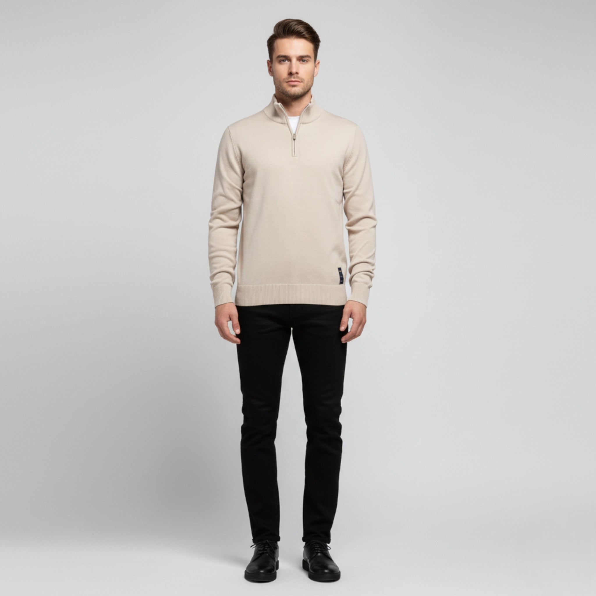 Maglione da Uomo con Mezza Zip Cotone - - Clothes clothes men Clothing cotone maglione maglione uomo men's top clothes mezza Sweater sweater men sweaters uomo - Concept Palermo