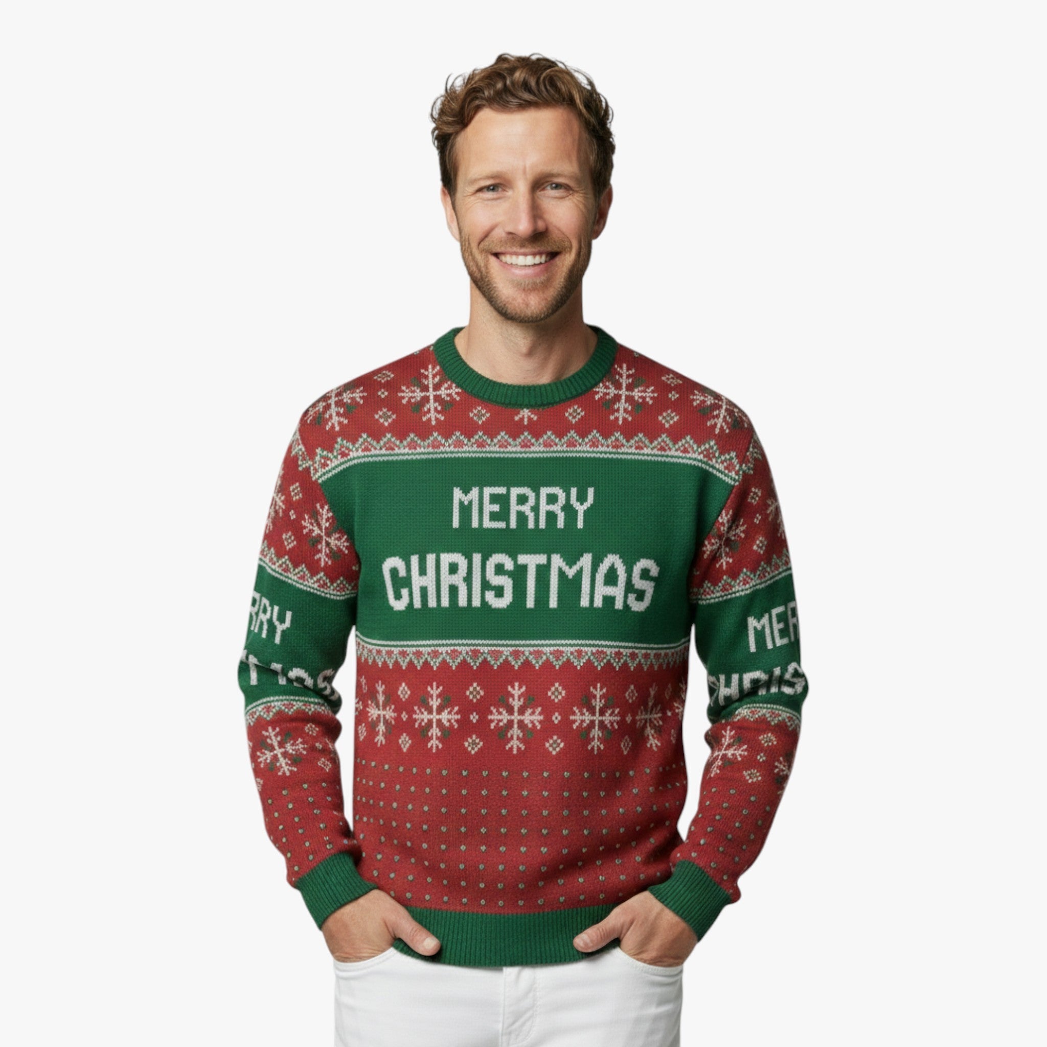 Maglione Casual Unisex con Fiocchi di Neve Charmant per uno Stile Accogliente - - 3D-print accogliente casual charmant feestdagen fiocchi kersttrui maglione maglione casual mode neve o-hals sneeuwvlokpatroon stile sweater unisex winterkleding - Concept Palermo