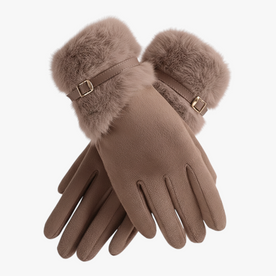 Guanti Invernali Caldi da Donna - Marrone Taglia Unica - abbigliamento invernale accessori invernali Autumn Winter caldi donna guanti guanti antivento guanti caldi guanti ciclismo guanti con fodera in pile guanti donna guanti guida guanti invernali guanti invierno guanti moda guanti outdoor guanti peluche guanti touchscreen donna invernali Linen Women - Concept Palermo