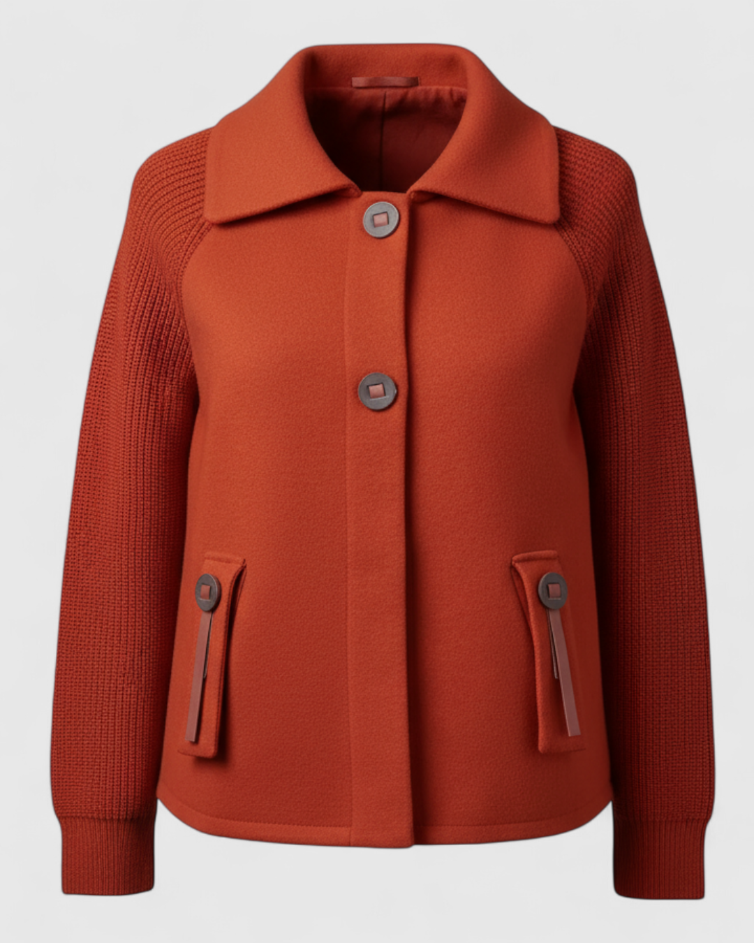 Giacca Invernale Donna Casual con Collo Alto - Arancione - abbigliamento esterno da donna casual collo donna giacca giacca autunno inverno giacca casual giacca collo alto giacca comoda giacca con tasche giacca donna giacca elegante giacca invernale invernale - Concept Palermo