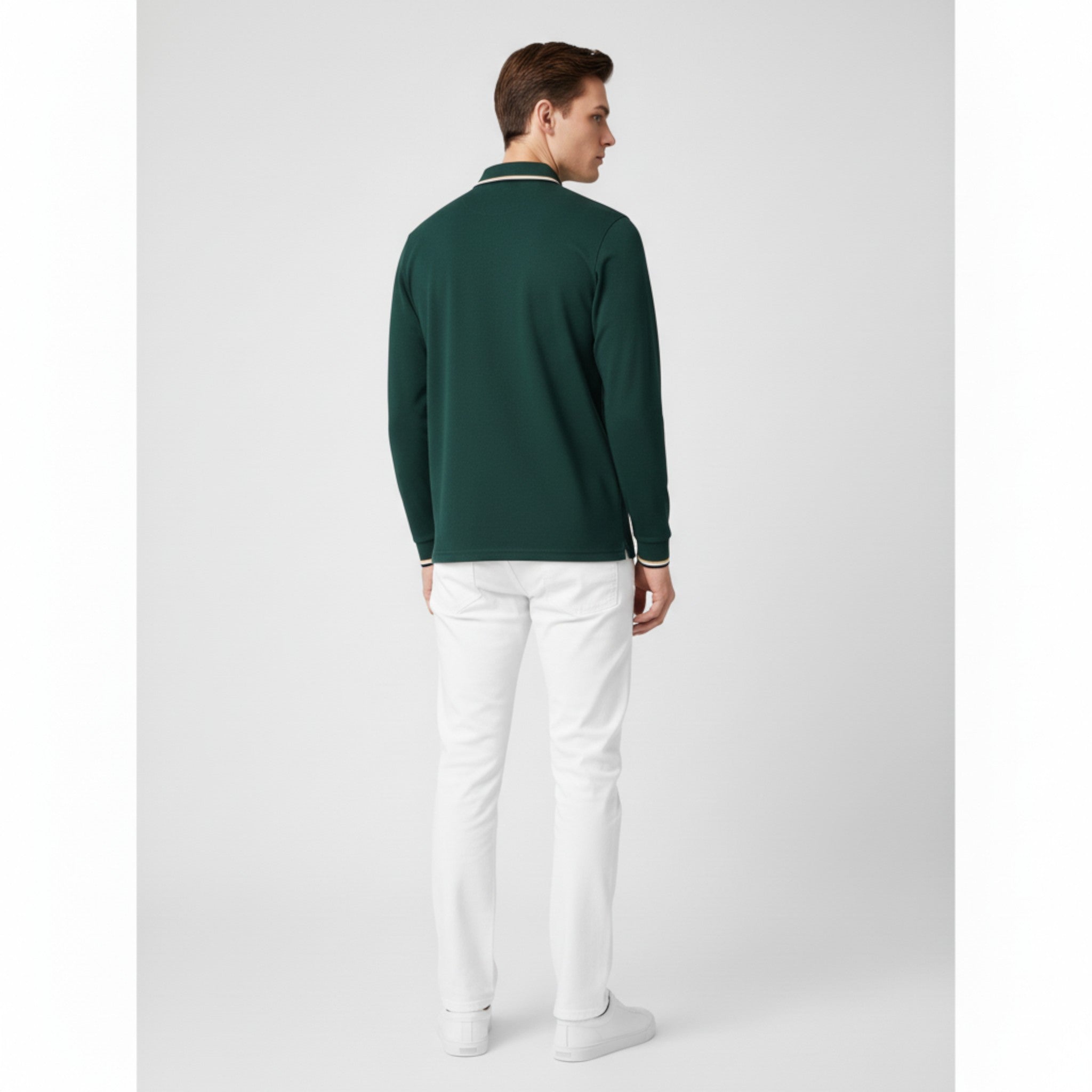 Maglietta Polo da Uomo a Maniche Lunghe - - lunghe maglietta maglietta polo maniche men's sweater polo uomo - Concept Palermo