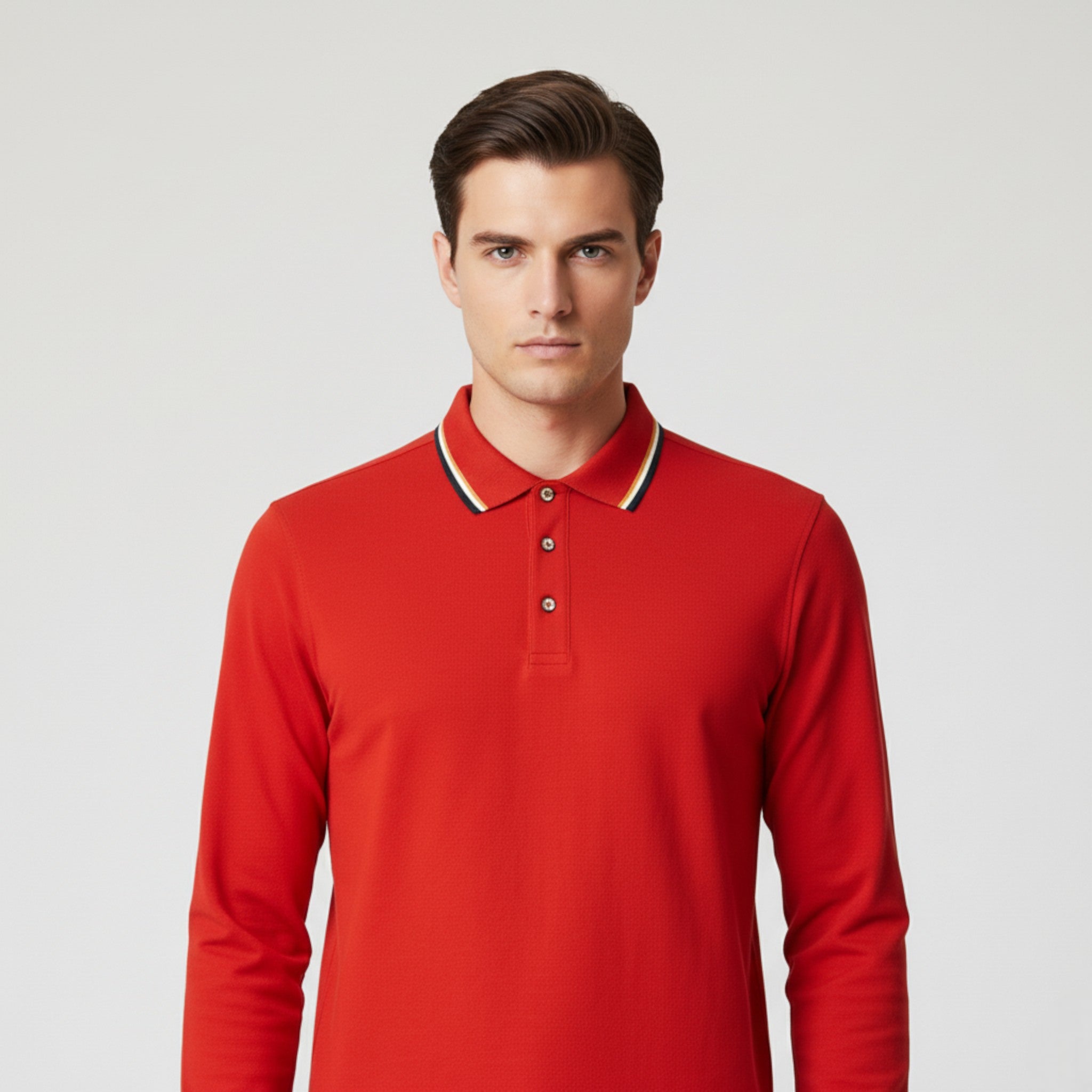 Maglietta Polo da Uomo a Maniche Lunghe - - lunghe maglietta maglietta polo maniche men's sweater polo uomo - Concept Palermo