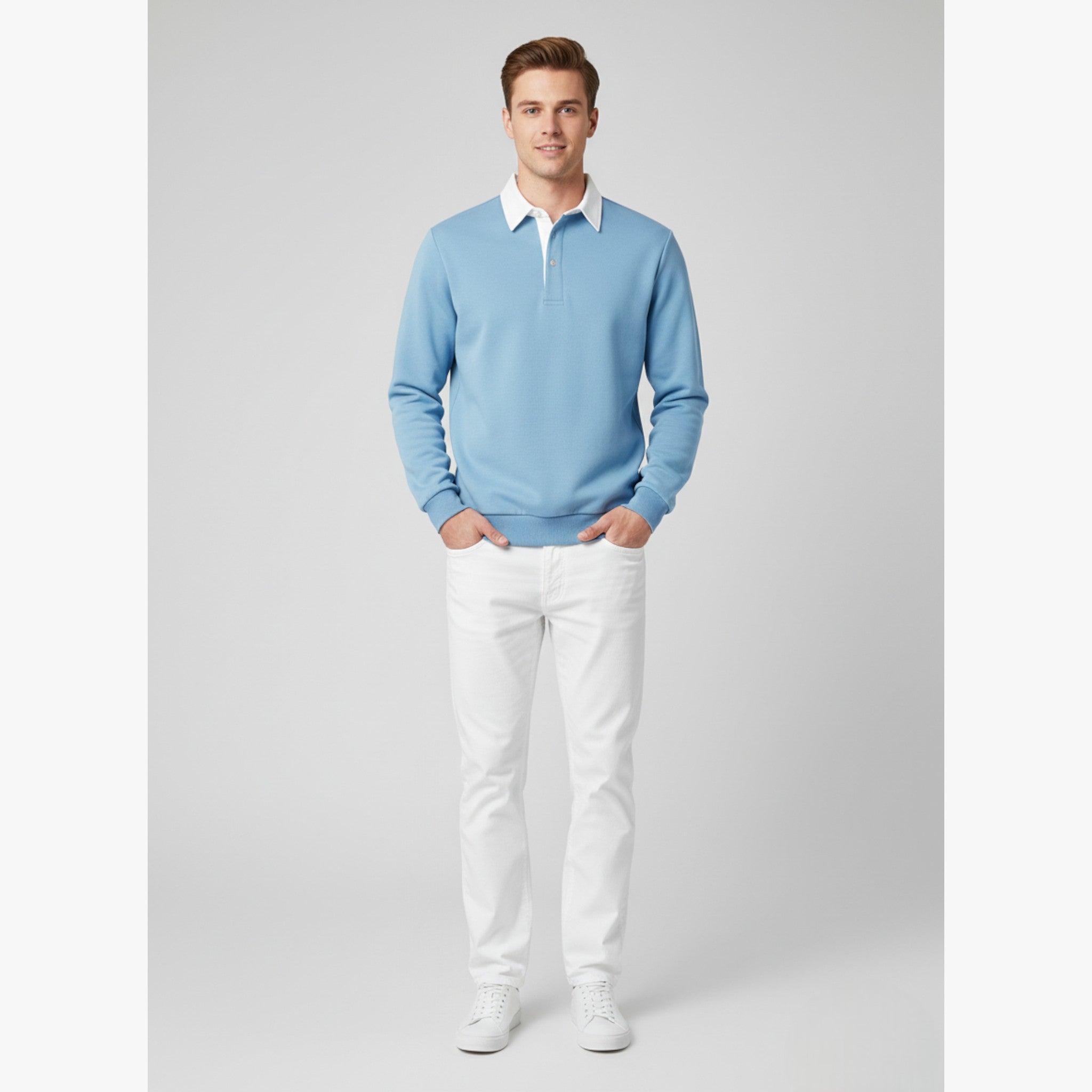 Pullover Maschile in Pile con Bottoni - - bottoni maschile pile pullover pullover maschile Sweaters - Concept Palermo
