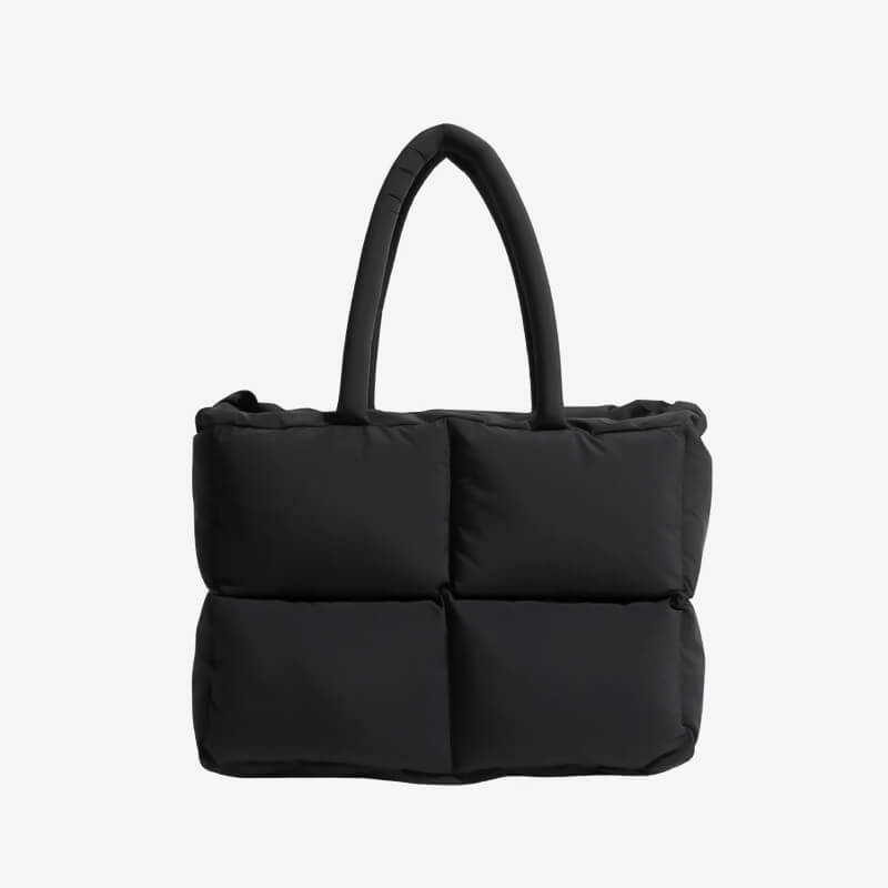 Borsa Tote Puffer Imbottita Stile di Stoccaggio - Protegge I Vostri Oggetti Con Comfort e Sicurezza Poliestere Donna - Nero - Bags borsa borsa tote comfort donna handbags imbottita oggetti poliestere women bags Women's handbags - Concept Palermo