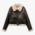 Chaqueta de invierno para mujer con cinturón
