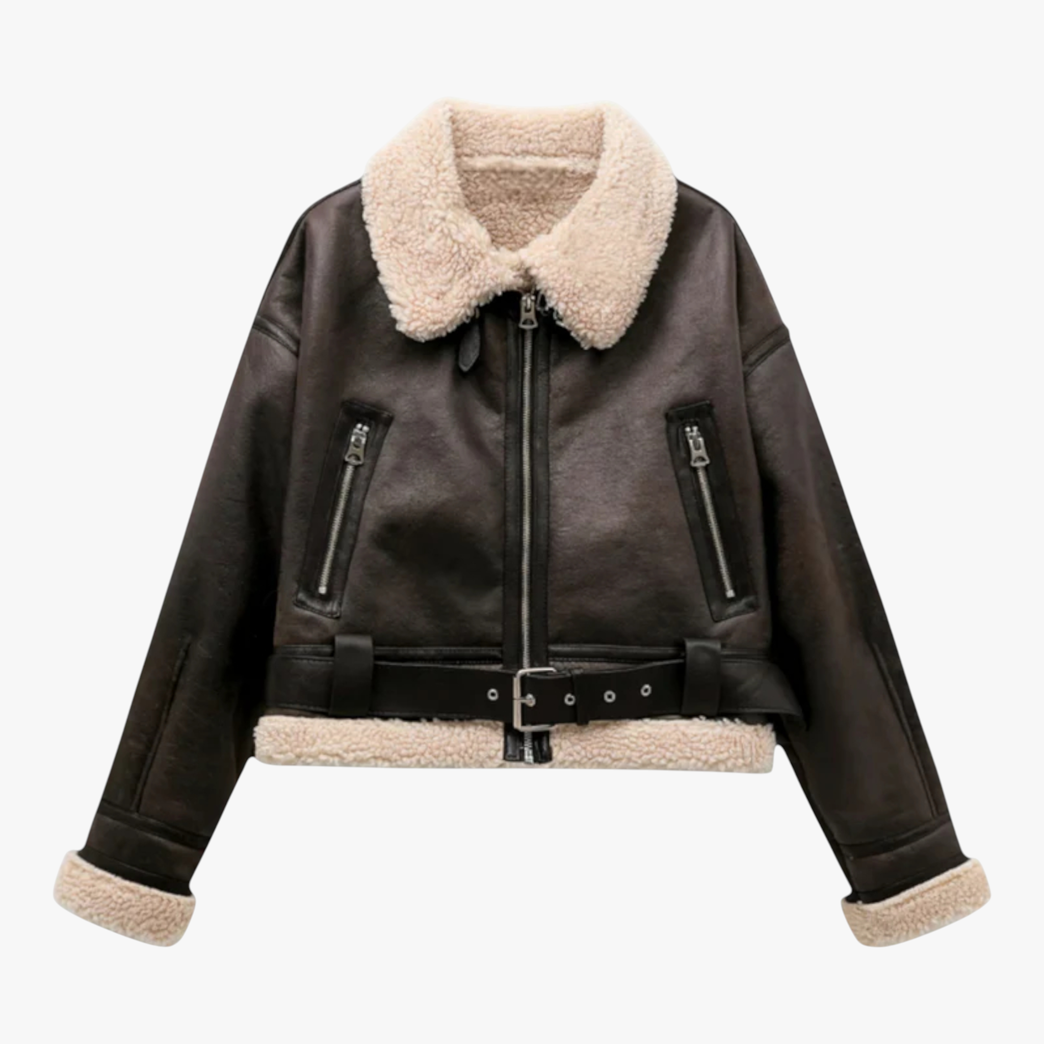 Giacca Invernale Donna con Cintura - Marrone S - abbigliamento donna cintura donna giacca giacca autunno inverno giacca casual giacca con cintura giacca donna giacca elegante giacca formale giacca invernale giacca maniche lunghe giacca vintage giubbotti invernale moda vintage - Concept Palermo