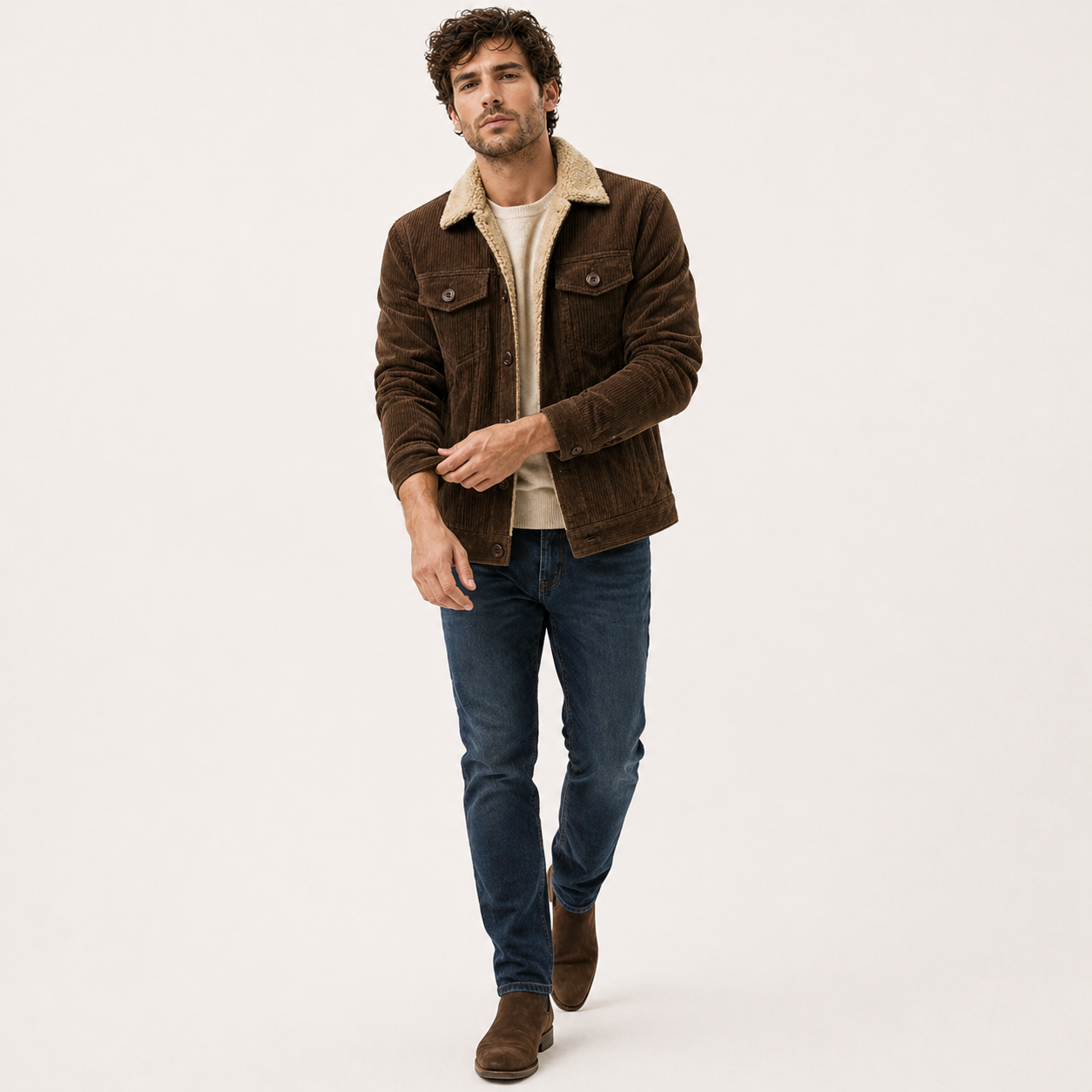 Giacca Uomo Vintage Velluto a Costine Marrone - Stile Classico e Comfort - - abbigliamento primavera costine giacca giacca autunno giacca elegante giacca must-have giacca uomo giubbotti da uomo guardaroba versatile look formale stile classico stile pratico tessuto di qualità uomo velluto velluto a costine vintage - Concept Palermo