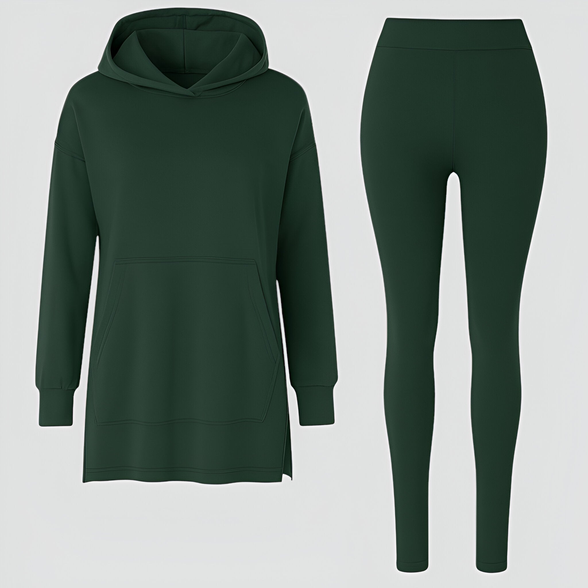 Set felpa e leggings - Comfort e Stile Senza Sforzo - Verde - comfort felpa felpa leggings leggings Moda Senza Sforzo Outfit Casual Chic Outfit Relaxato Set Comfort Quotidiano Set Felpa con Leggings a Mezza Lunghezza Set Felpa Elegante sforzo stile women's sweater - Concept Palermo