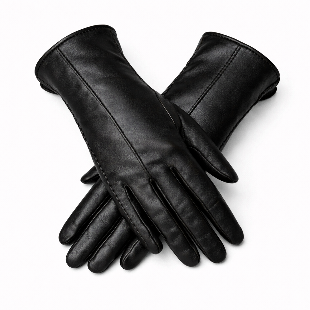 Guanti Uomo in Vera Pelle Neri, foderati termici per inverno freddo - nero - fredde giornate gloves gloves & mittens guanti guanti pelle luxe pelle uomo winter gloves womens fasion - Concept Palermo