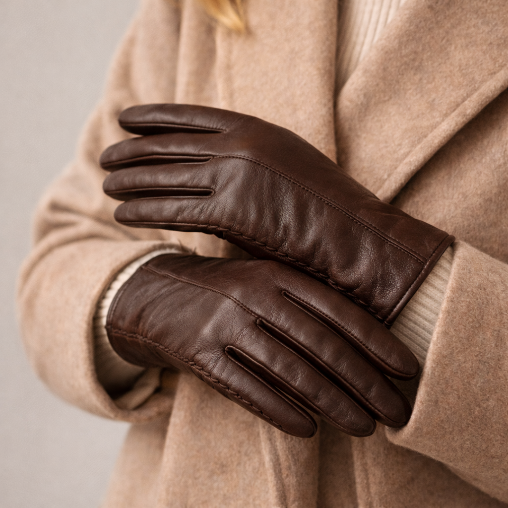 Guanti Uomo in Vera Pelle Neri, foderati termici per inverno freddo - - fredde giornate gloves gloves & mittens guanti guanti pelle luxe pelle uomo winter gloves womens fasion - Concept Palermo