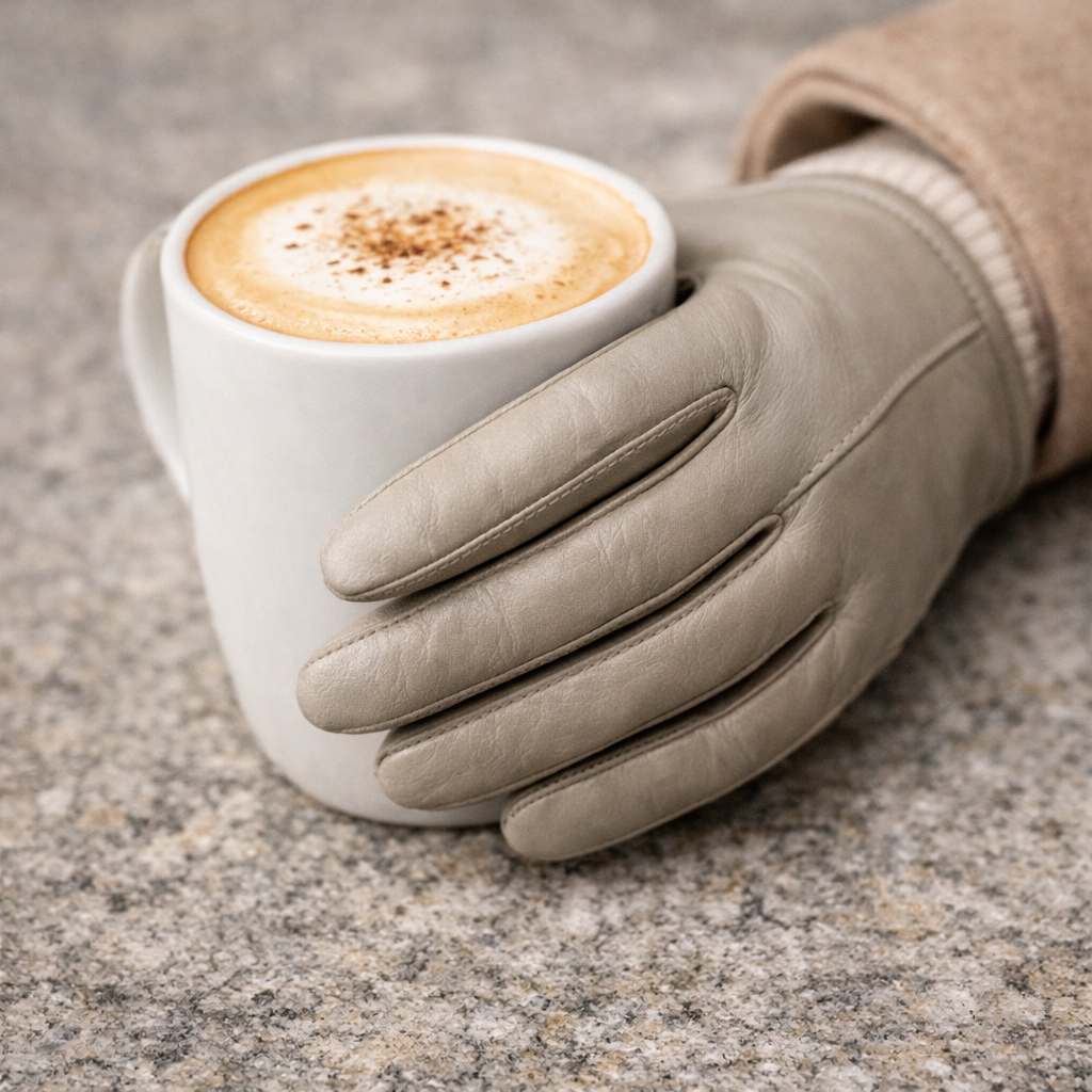 Guanti Uomo in Vera Pelle Neri, foderati termici per inverno freddo - - fredde giornate gloves gloves & mittens guanti guanti pelle luxe pelle uomo winter gloves womens fasion - Concept Palermo