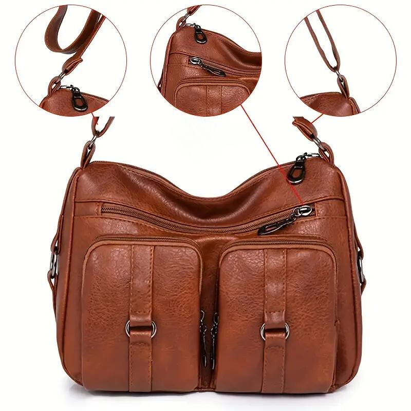 Borsa Cargo a tracolla in tela nera, versatile per ogni outfit - Marrone - bags borsa borsa cargo cargo feed-agegroup-adult feed-cond-new feed-gender-female feed-gpc-166 feed-sizetype-regular nera ogni outfit tela women bags - Concept Palermo