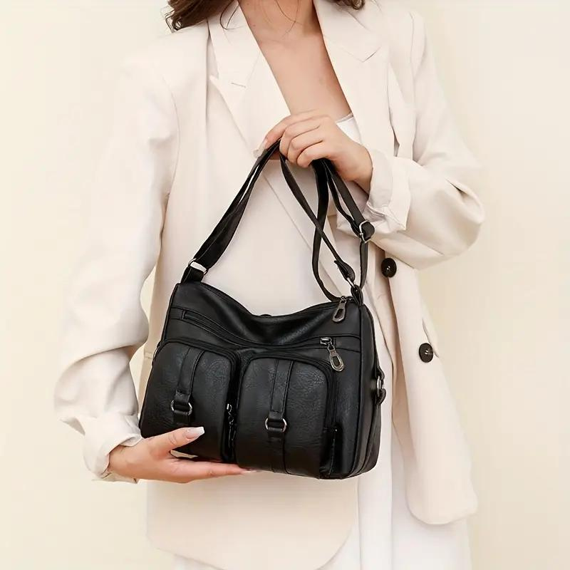 Borsa Cargo a tracolla in tela nera, versatile per ogni outfit - - bags borsa borsa cargo cargo feed-agegroup-adult feed-cond-new feed-gender-female feed-gpc-166 feed-sizetype-regular nera ogni outfit tela women bags - Concept Palermo