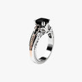 Anillo de plata 925 con diamante natural de 1 quilate