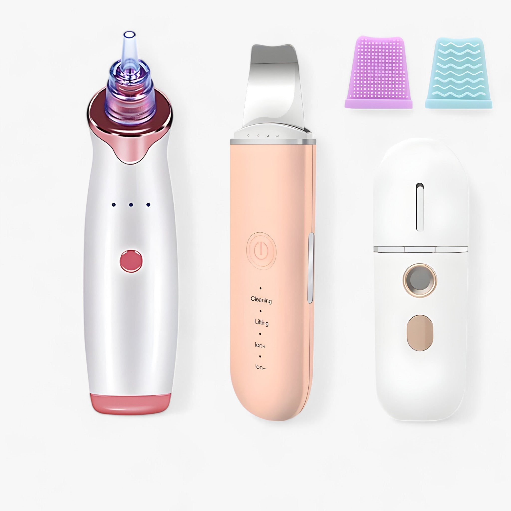 Spatola facciale a ultrasuoni - Strumento per il rassodamento del viso e la rimozione dei punti neri Pelle Uomo - Insieme arancione 2 - cosmetics facciale neri pelle punti rassodamento rimozione skin care skinscrub pro | spatola facciale a ultrasuoni - strumento per il rassodamento del viso e la rimozione dei punti neri - € spatola - Concept Palermo