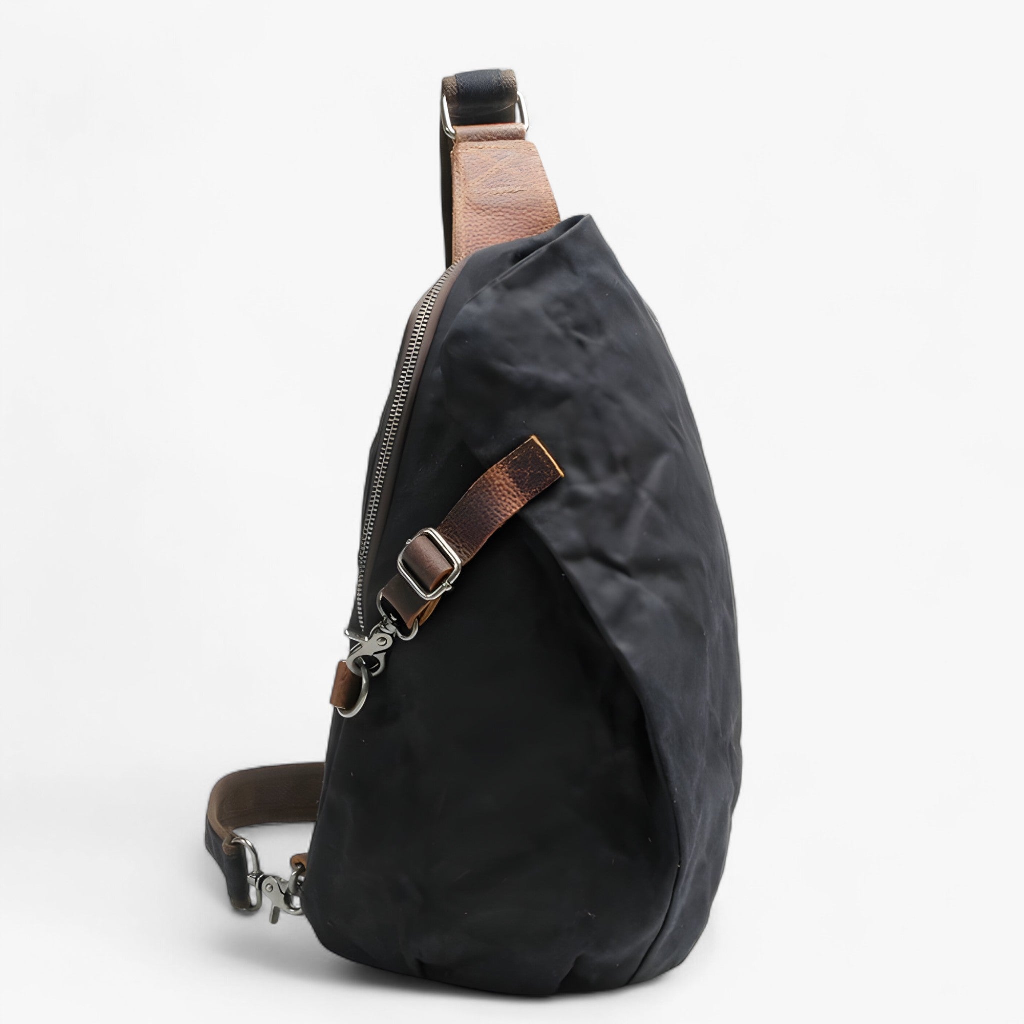 Borsa a tracolla in tela per l'uso quotidiano Uomo - Nero - Bags borsa borsa tracolla Crossbody Bags men's bag quotidiano Shoulder & Crossbody Bags tela tracolla uomo - Concept Palermo