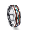 Anillo de madera de koa hawaiana