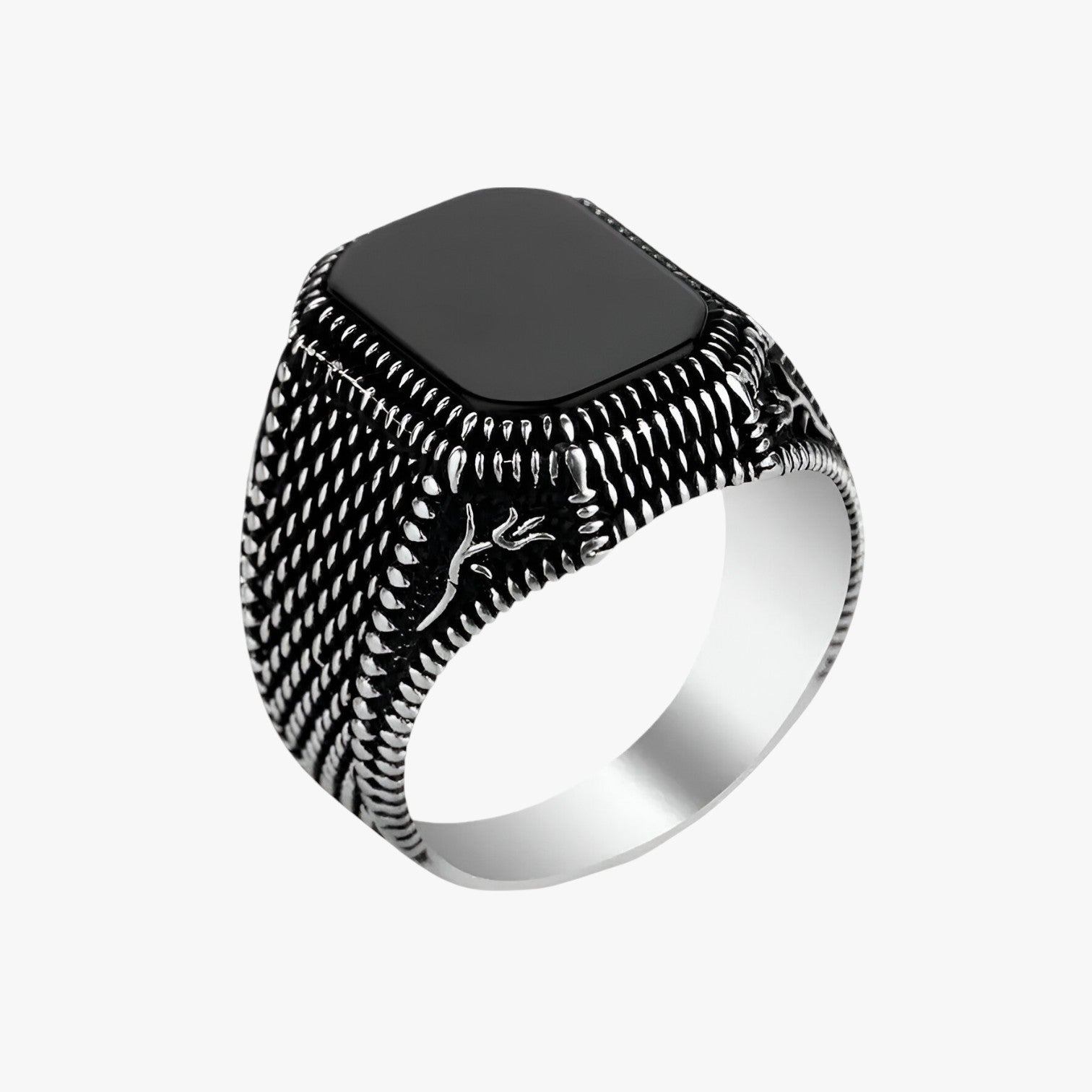Anello in zirconia fatto a mano con unico motivo floreale Uomo - - anello anello zirconia fatto floreale jewelry mano mens accessory mens ring motivo Rings uomo - Concept Palermo