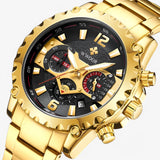 Luxe chronograaf horloge van roestvrij staal