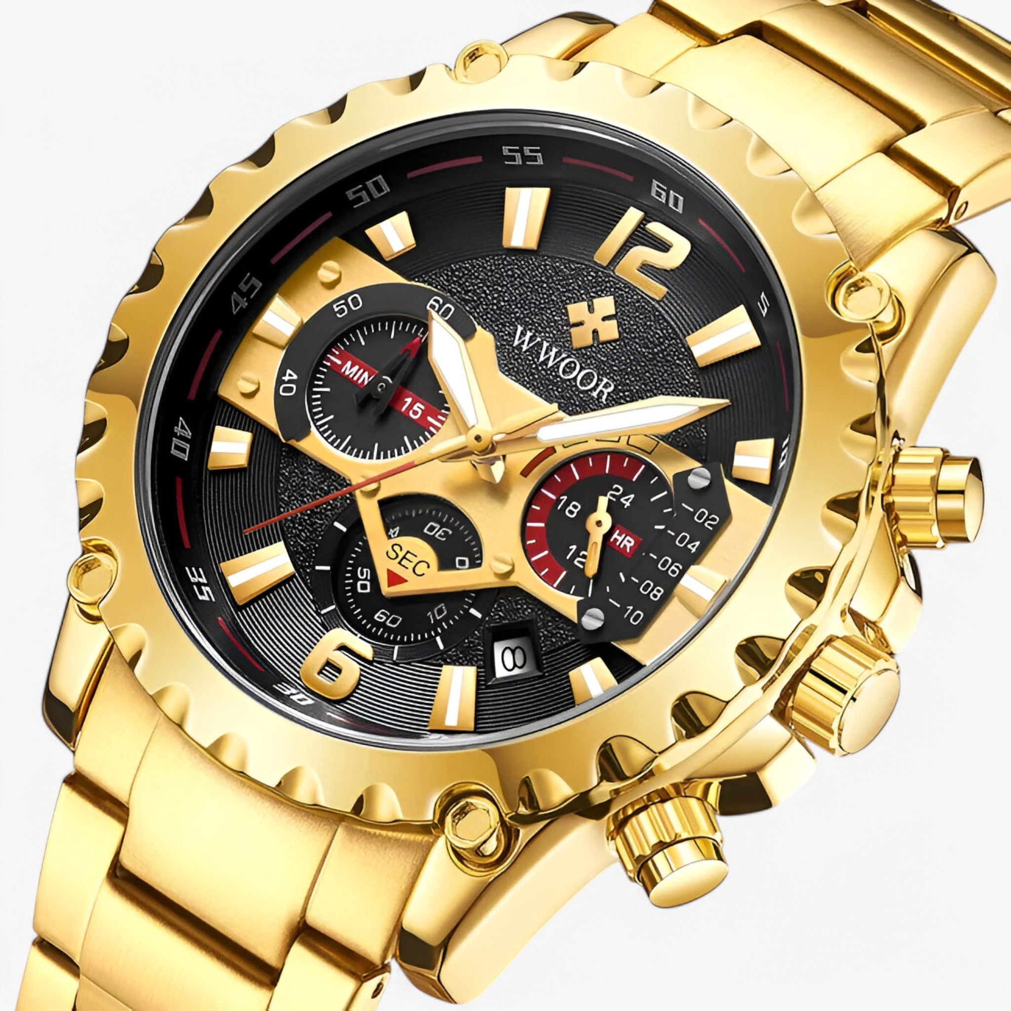 Orologio Cronografo di Lusso in Acciaio Inossidabile - - accessoires acciaio cronografo horloges inossidabile orologio orologio cronografo watches - Concept Palermo