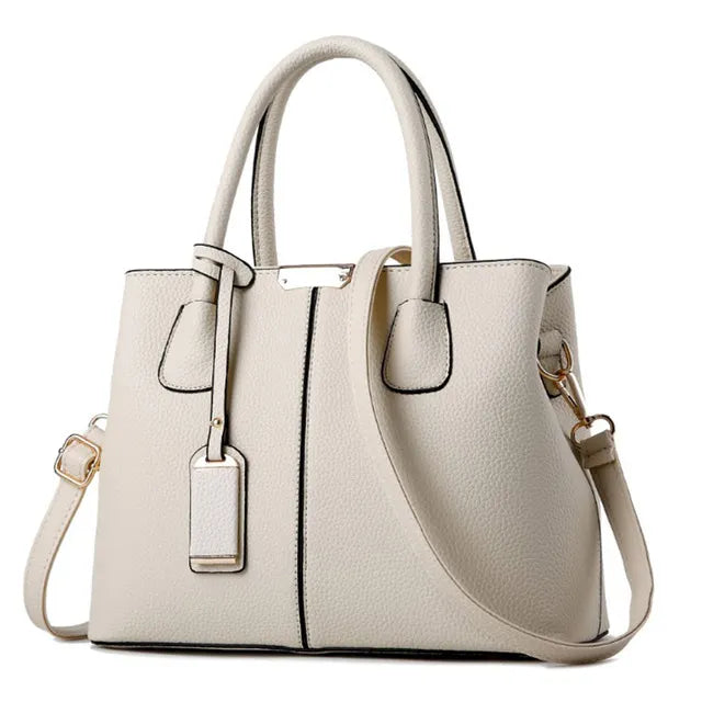 Borsa Tracolla Emily Nera in Vera Pelle Italiana da Donna - Media, Elegante - beige - Bags borsa borsa pelle donna emily pelle women bags - Concept Palermo