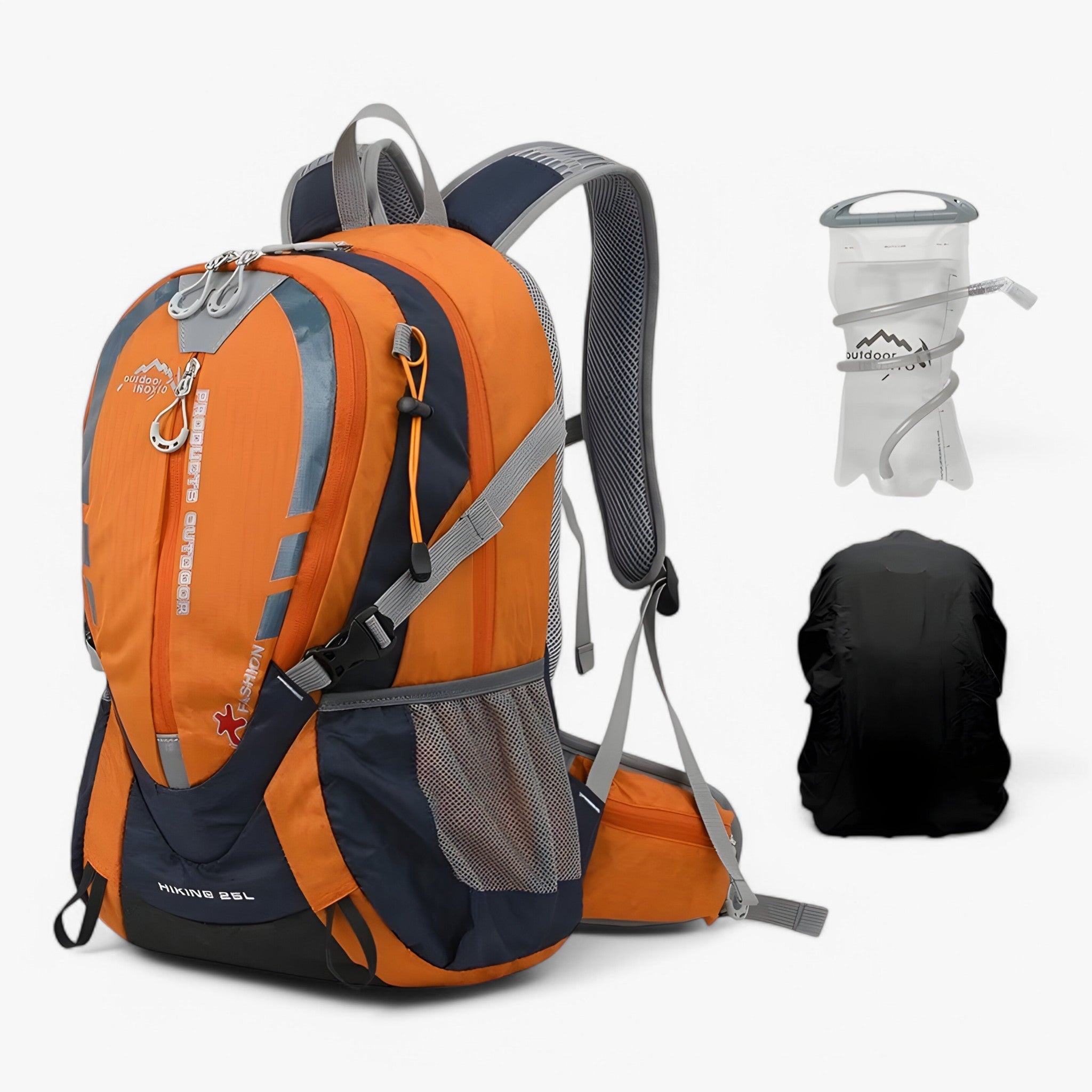 Zaino Idrico Trekking 25L Uomo, Leggero Traspirante per Escursioni, Corsa, Bici - Arancione 2L Copertura pioggia - arthur | zaino idrico da 25l - €25 idrico uomo zaino zaino idrico - Concept Palermo
