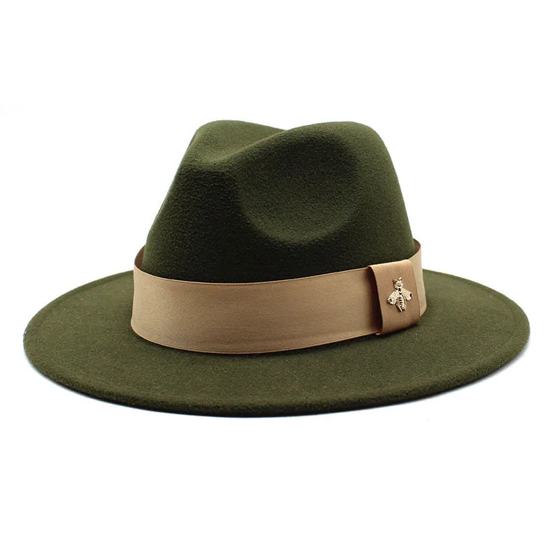 Cappello Fedora da donna: e alla moda per le occasioni formali - Verde oliva scuro - alla beach hat bucket hats cappello cappello fedora donna fedora floppy hat formali Hat Hat for girls moda occasioni straw hat summer hat sun hat Sun Hats wide brim hat women hat - Concept Palermo